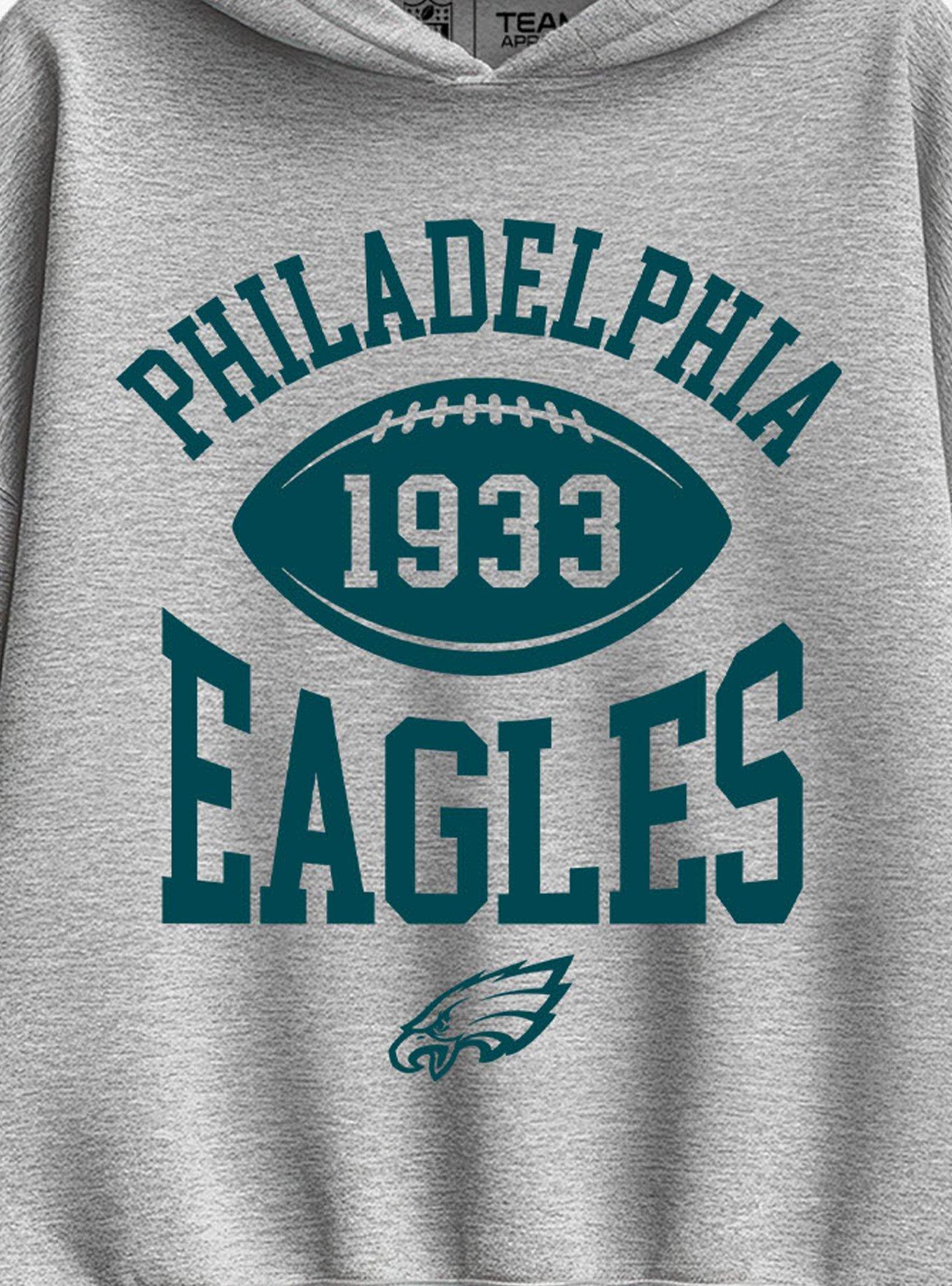 NFL Philadelphia Eagles Pro Block Football Womens Oversized Hoodie, ATHLETIC HEATHER, alternate - view 2
