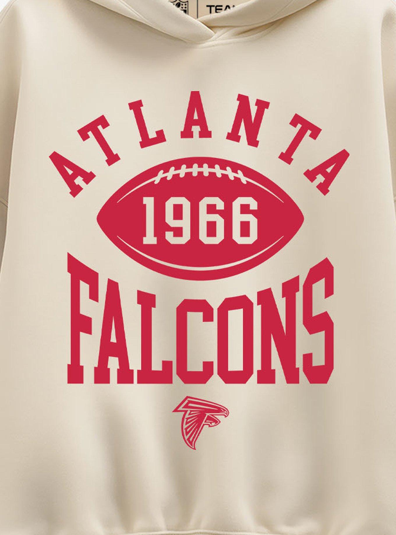NFL Atlanta Falcons Pro Block Football Womens Oversized Hoodie, CREAM, alternate - view 2
