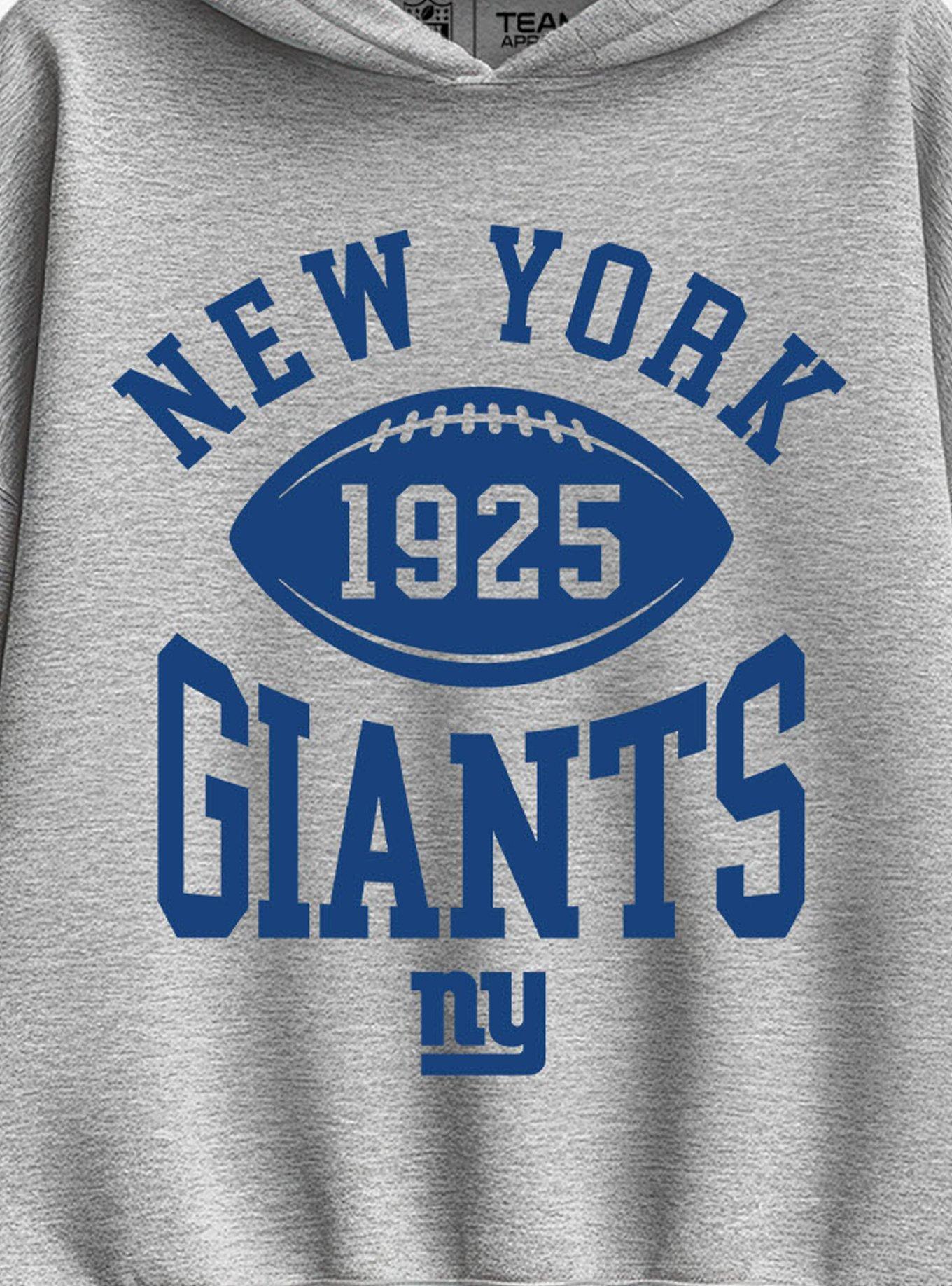 NFL New York Giants Pro Block Football Womens Oversized Hoodie, ATHLETIC HEATHER, alternate - view 2
