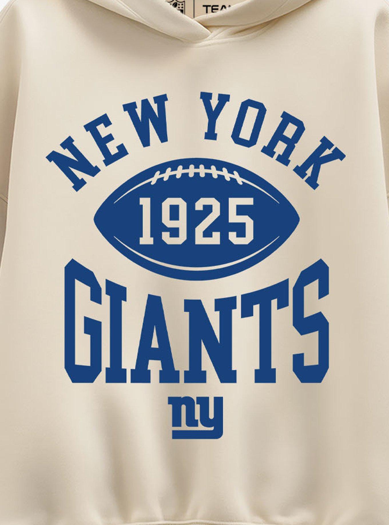 NFL New York Giants Pro Block Football Womens Oversized Hoodie, CREAM, alternate - view 2