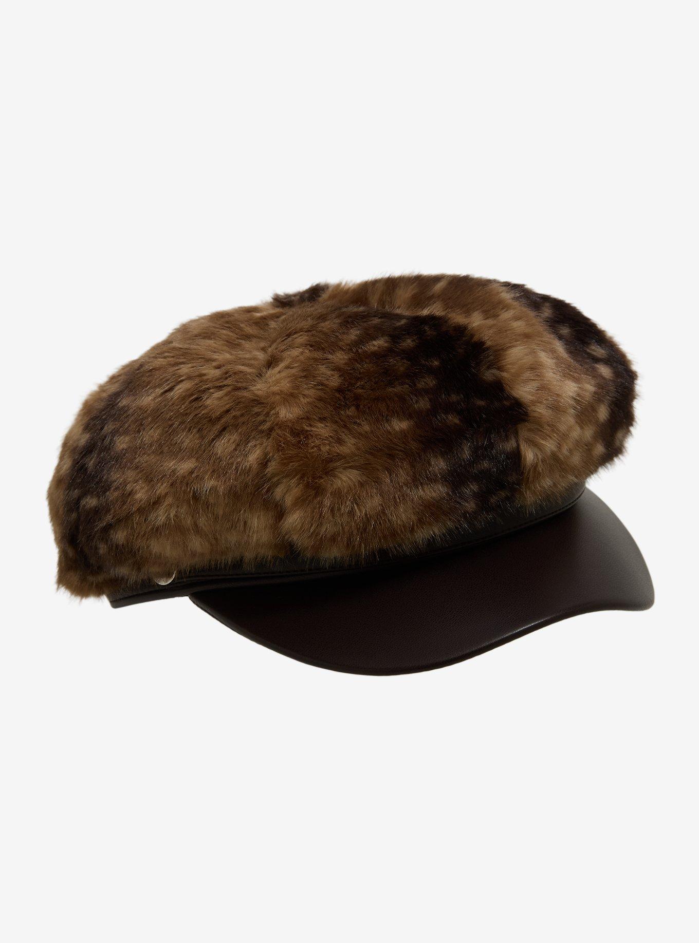 Dark Brown Doe Cabbie Hat, , alternate - view 2