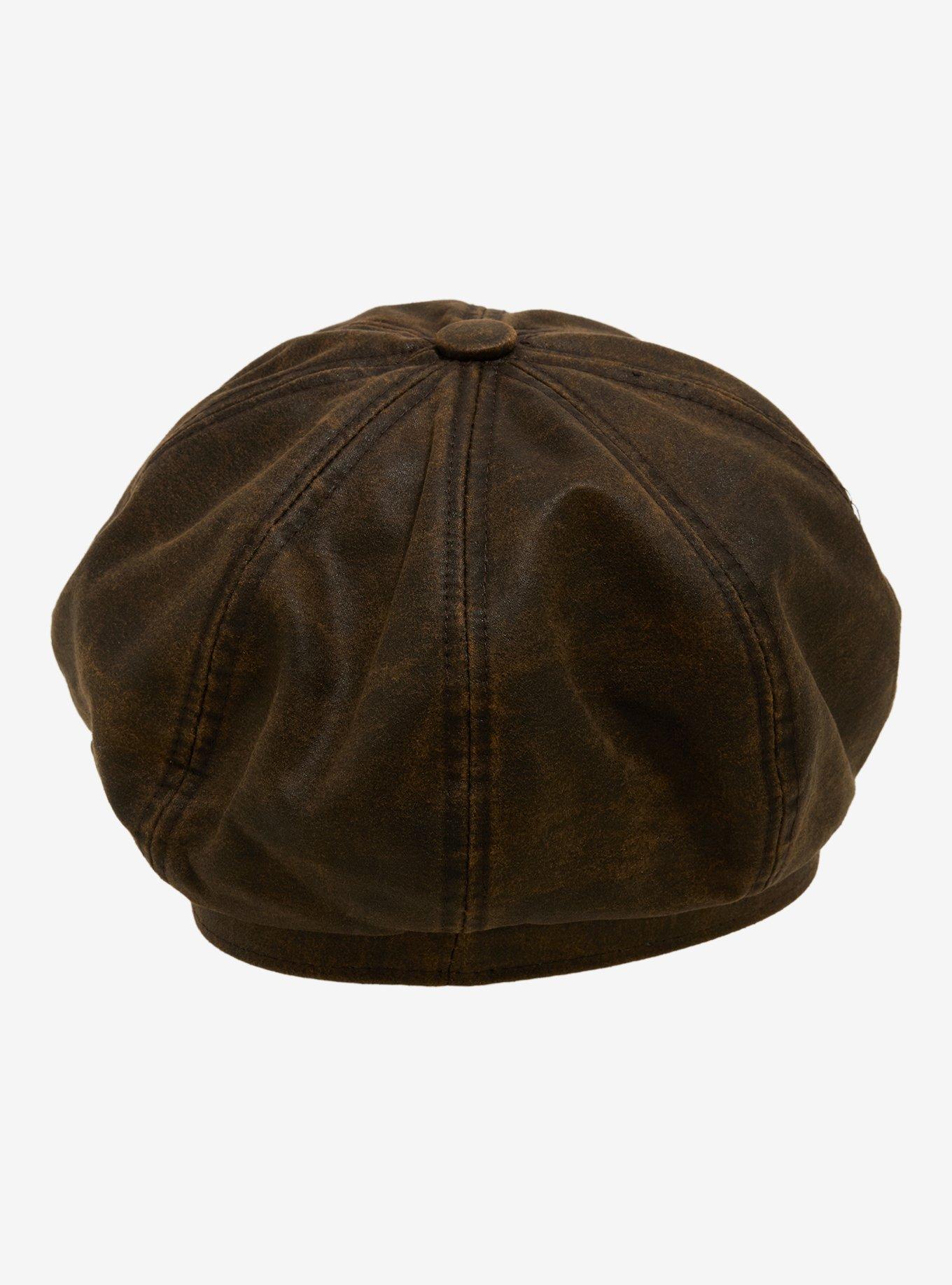 Distressed Brown Cabbie Hat, , alternate - view 3