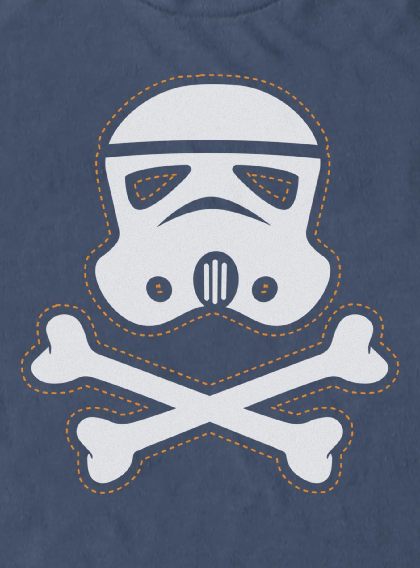 Star Wars Trooper Skull Patch Garment Dye T-Shirt, WASHEDENIM, alternate - view 2