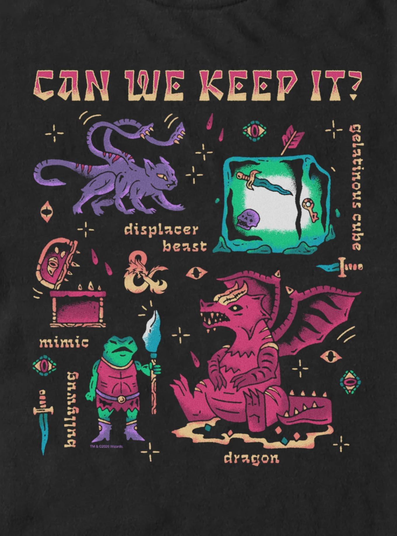 Dungeons & Dragons Can We Keep Pets T-Shirt Box Lunch Exclusive, BLACK, alternate - view 2