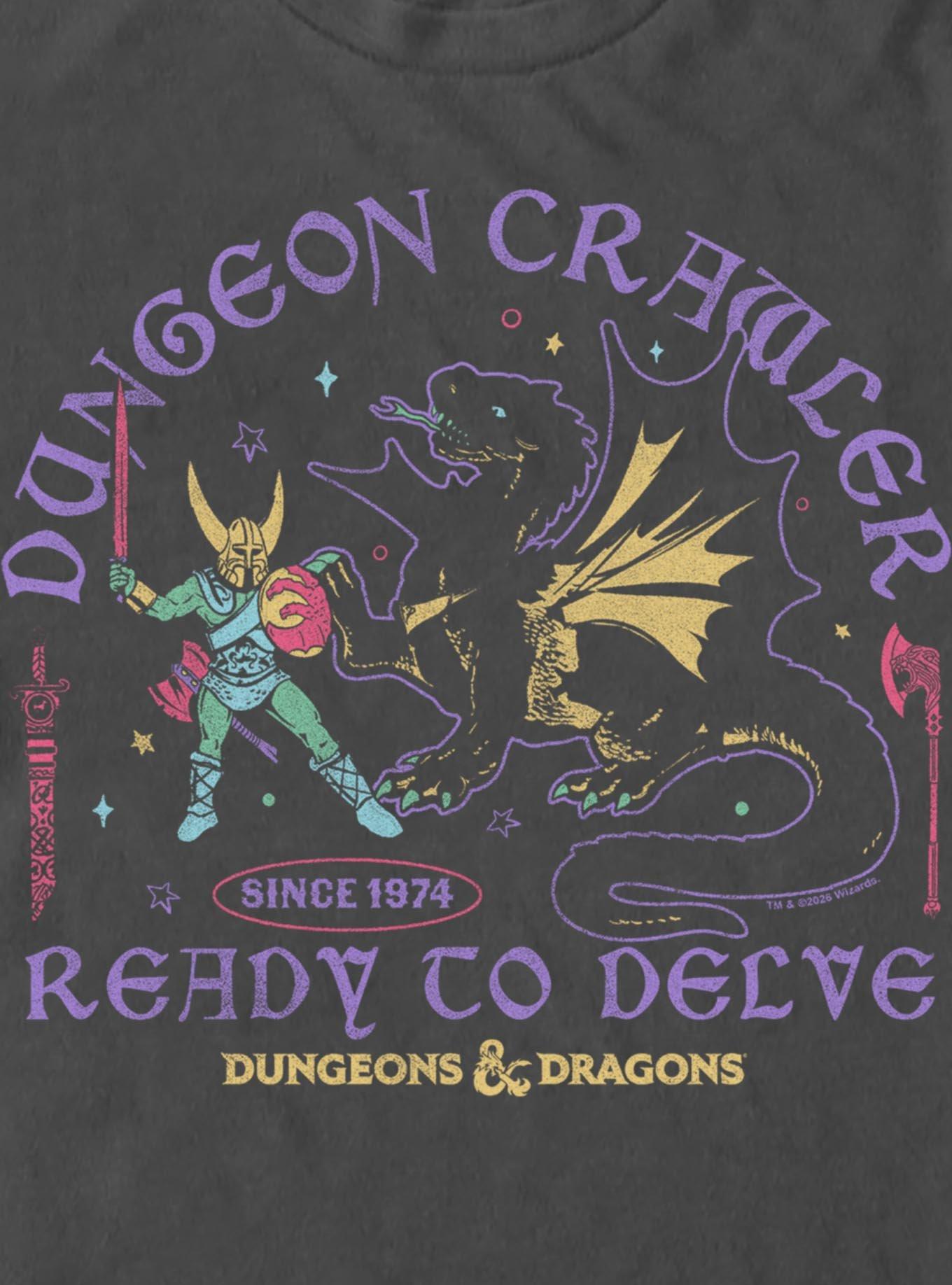 Dungeons & Dragons Dungeon Crawler Social Club T-Shirt Box Lunch Exclusive, CHARCOAL, alternate - view 2