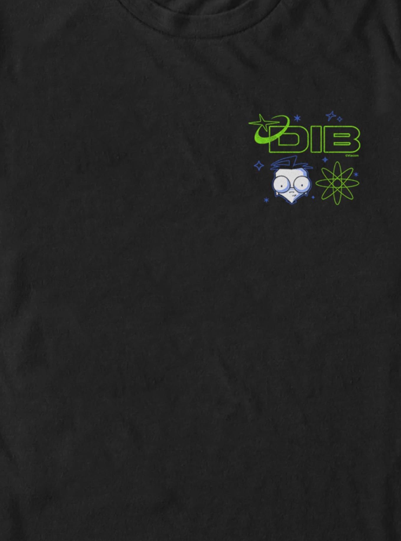 Invader Zim Dib Close Up T-Shirt BoxLunch Exclusive, BLACK, alternate - view 3