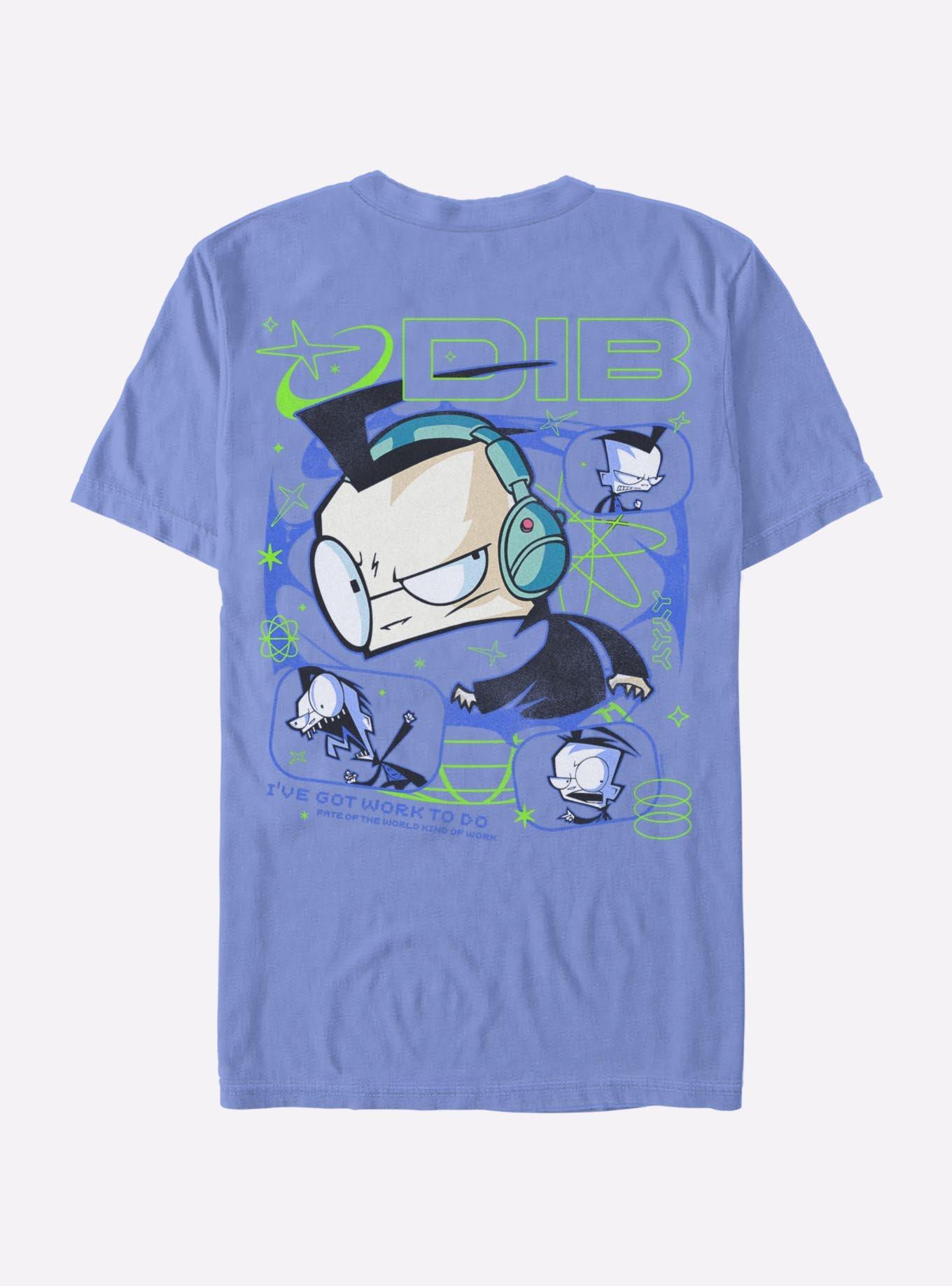 Invader Zim Dib Close Up Garment Dye T-Shirt BoxLunch Exclusive, MYSTICBLUE, alternate - view 2