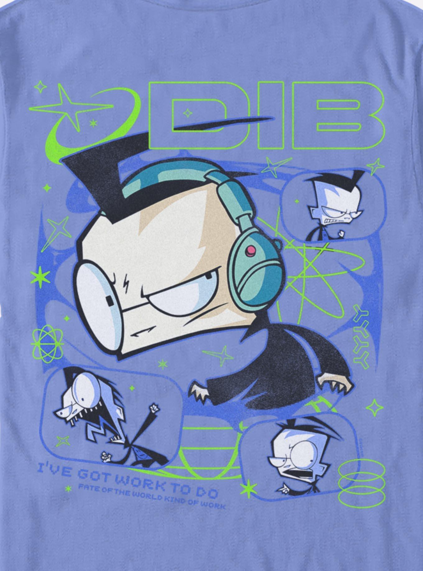Invader Zim Dib Close Up Garment Dye T-Shirt BoxLunch Exclusive, MYSTICBLUE, alternate - view 4