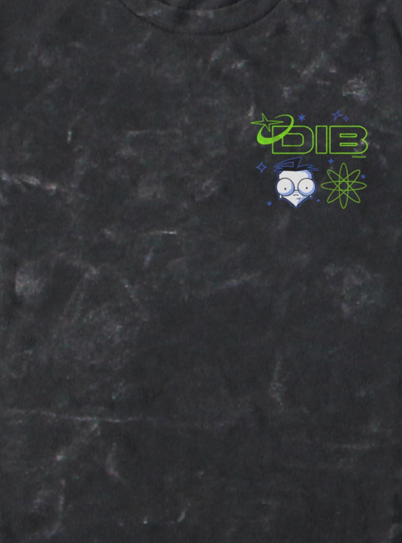 Invader Zim Dib Close Up Mineral Wash T-Shirt BoxLunch Exclusive, BLACK, alternate - view 3