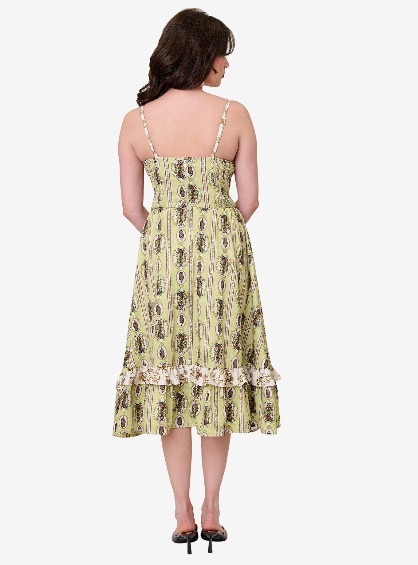 Harry Potter x Unique Vintage Green Herbology Sweetheart Swing Dress, GREEN, alternate - view 2