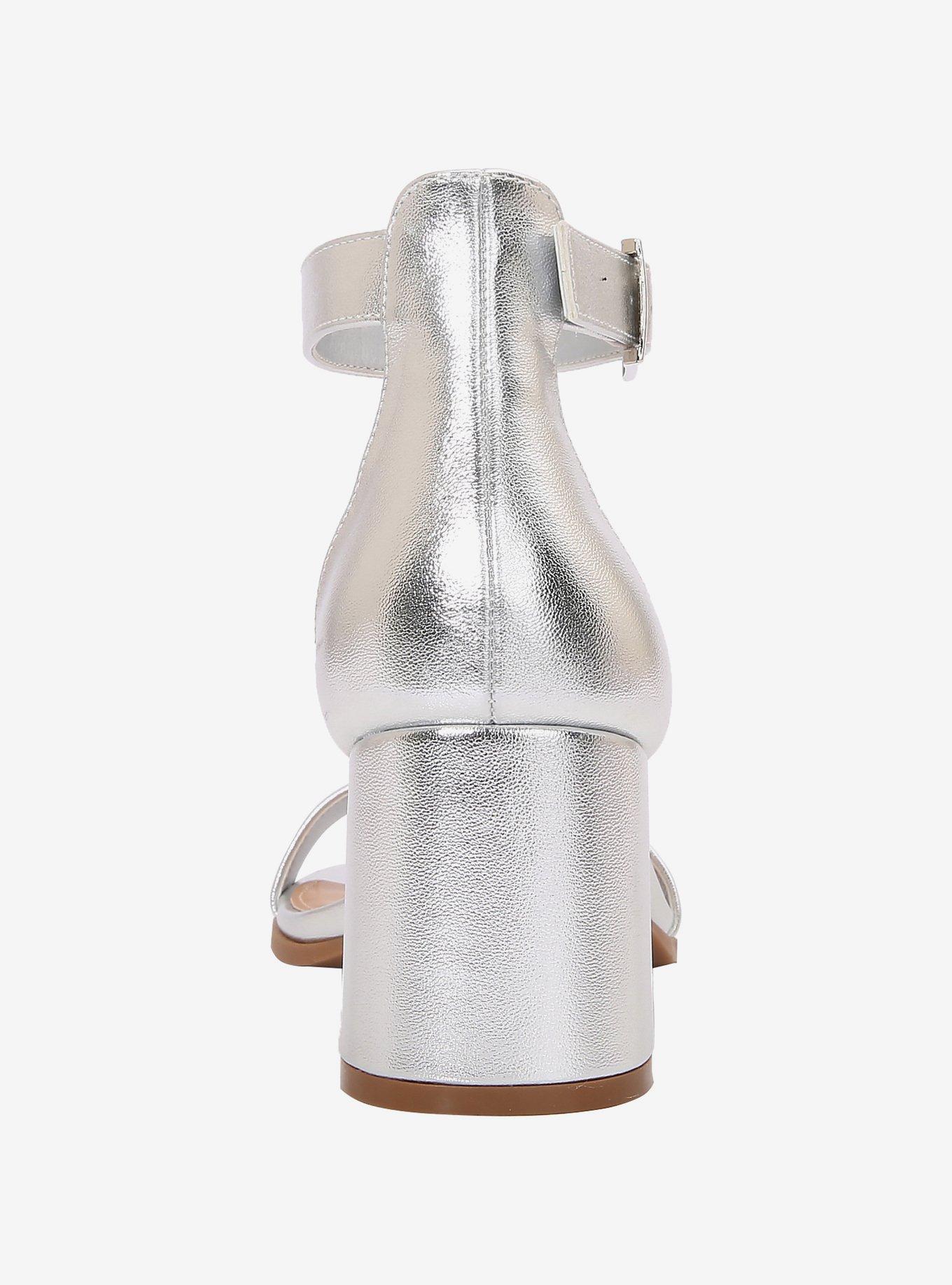 Vita Silver Block Heel Sandal, SILVER, alternate - view 4