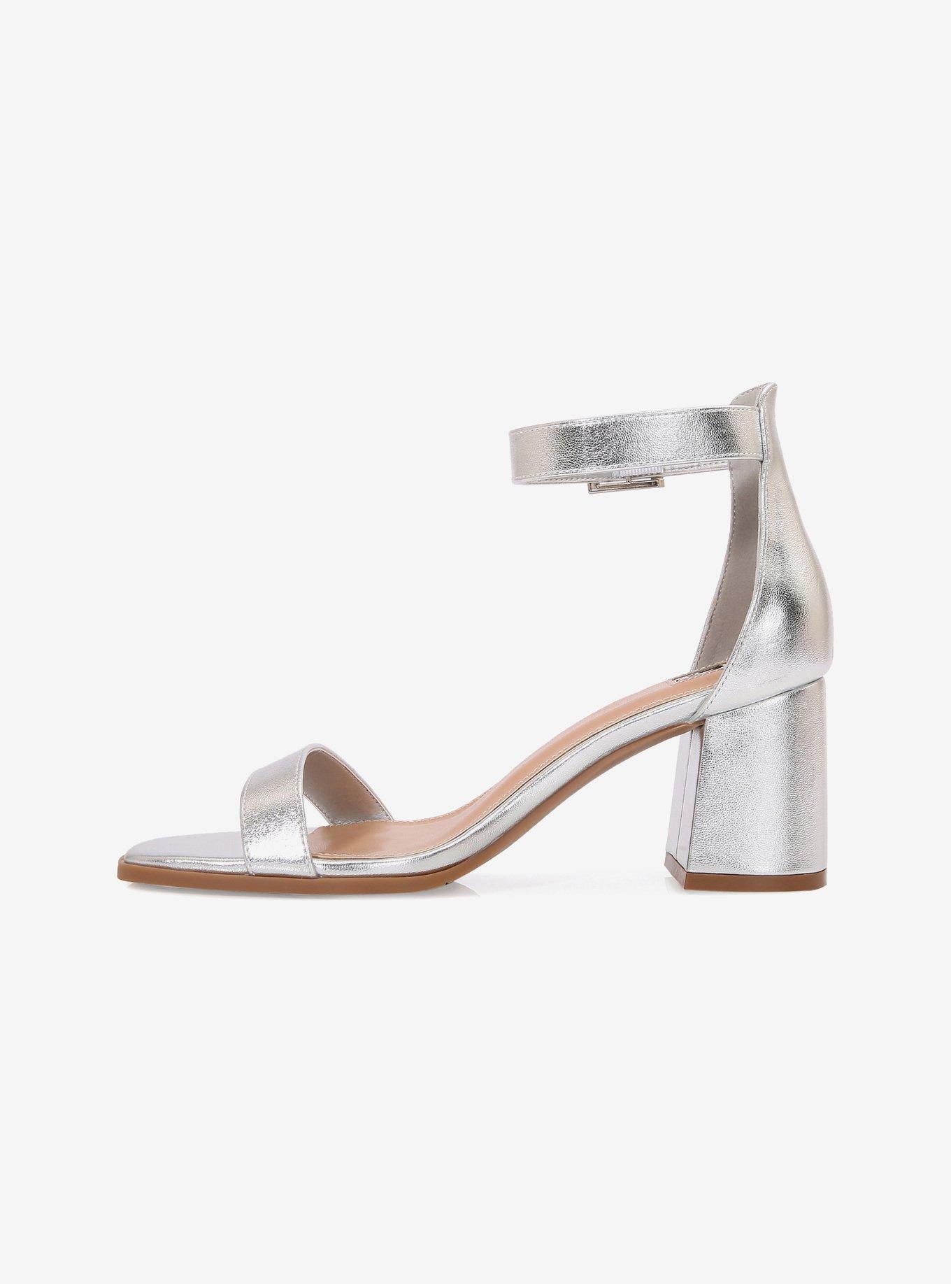 Vita Silver Block Heel Sandal, SILVER, alternate - view 5
