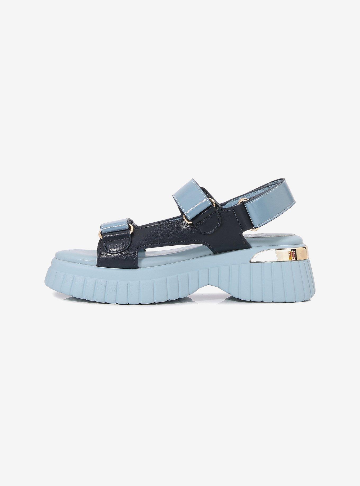 Bayside Blue Velcro Sport Sandal, BLUE, alternate - view 5