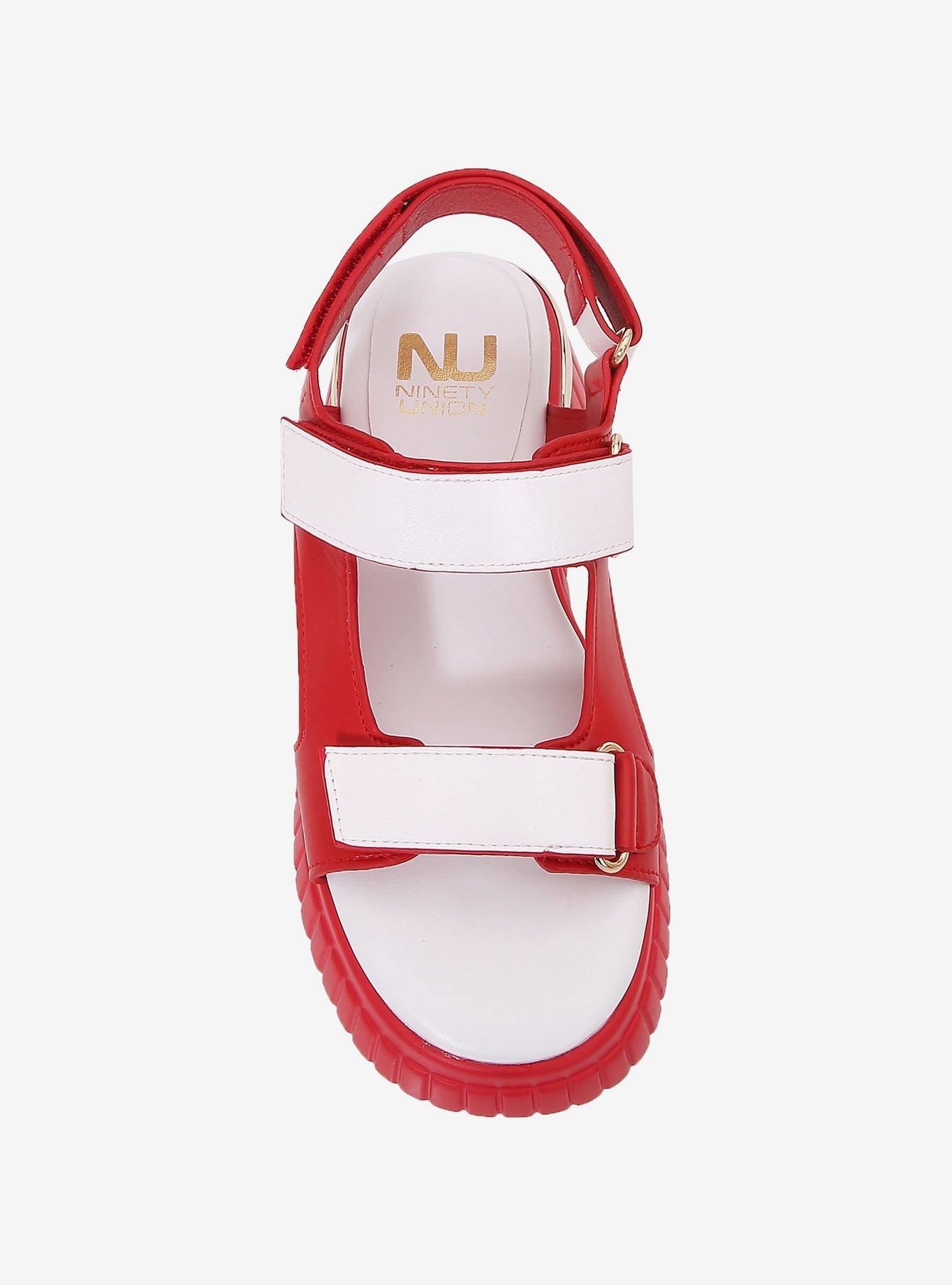 Bayside Red Velcro Sport Sandal, RED, alternate - view 3