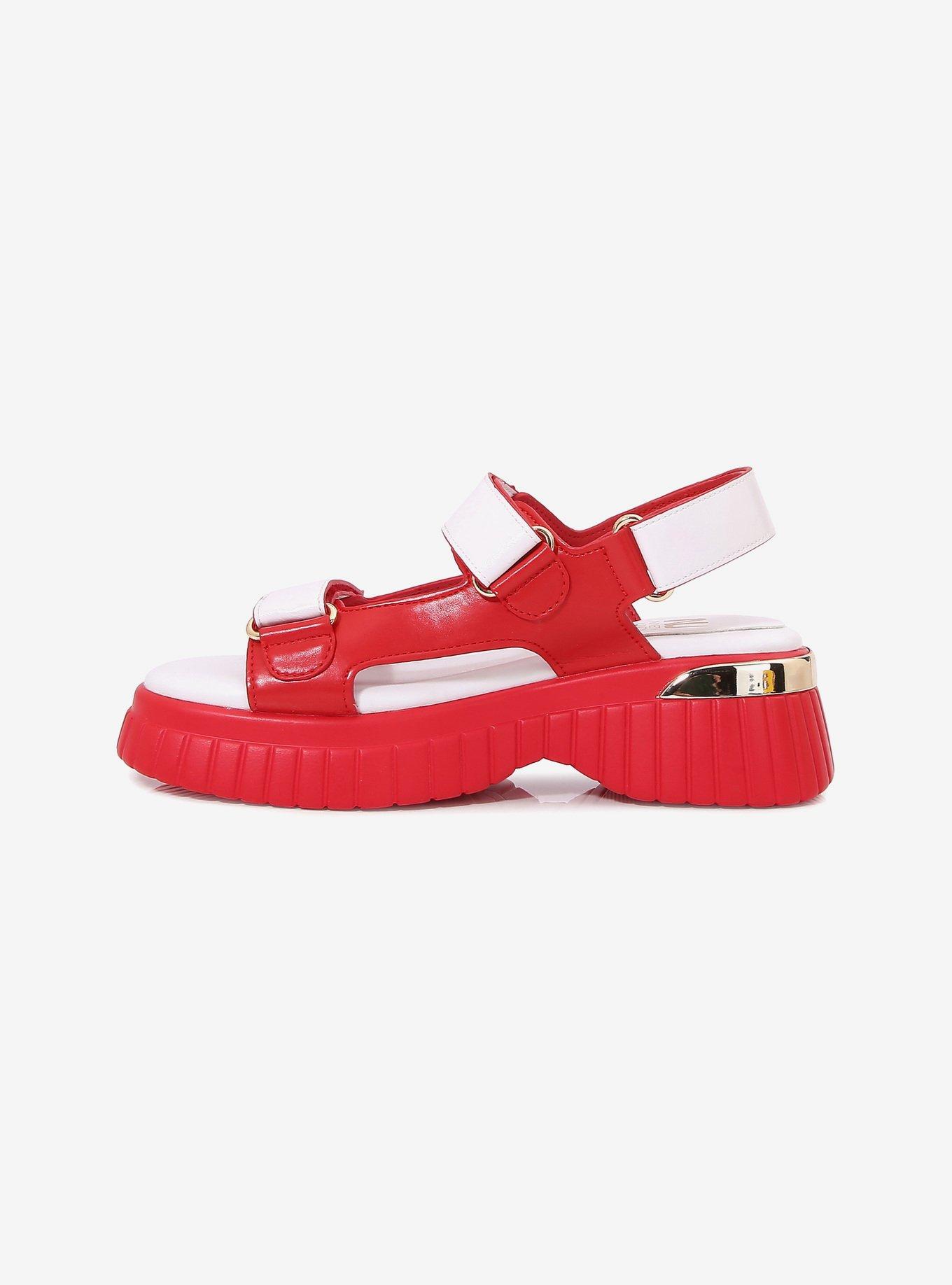 Bayside Red Velcro Sport Sandal, RED, alternate - view 5