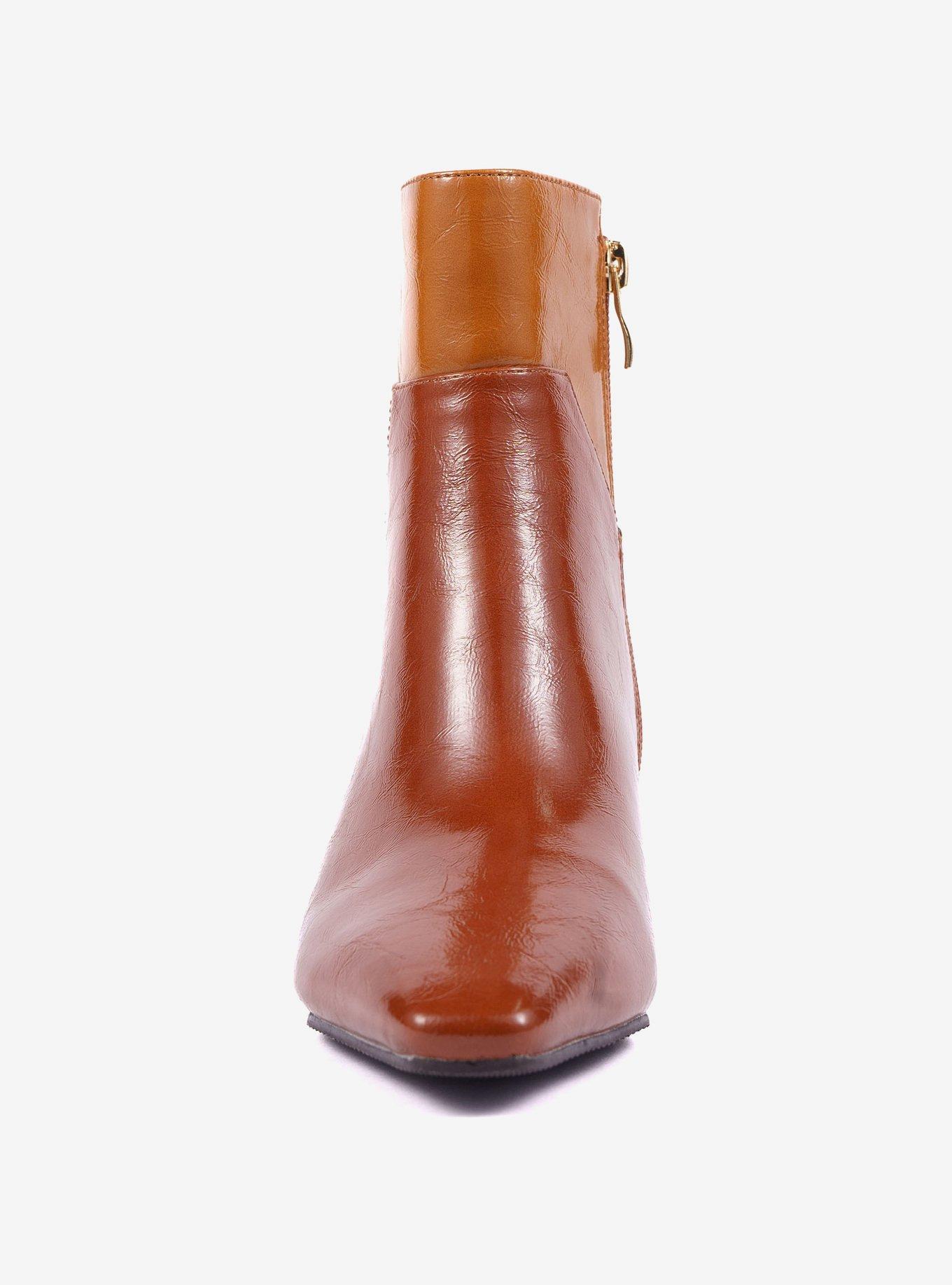 Rudy Brown Patchwork Bootie, BROWN, alternate - view 3