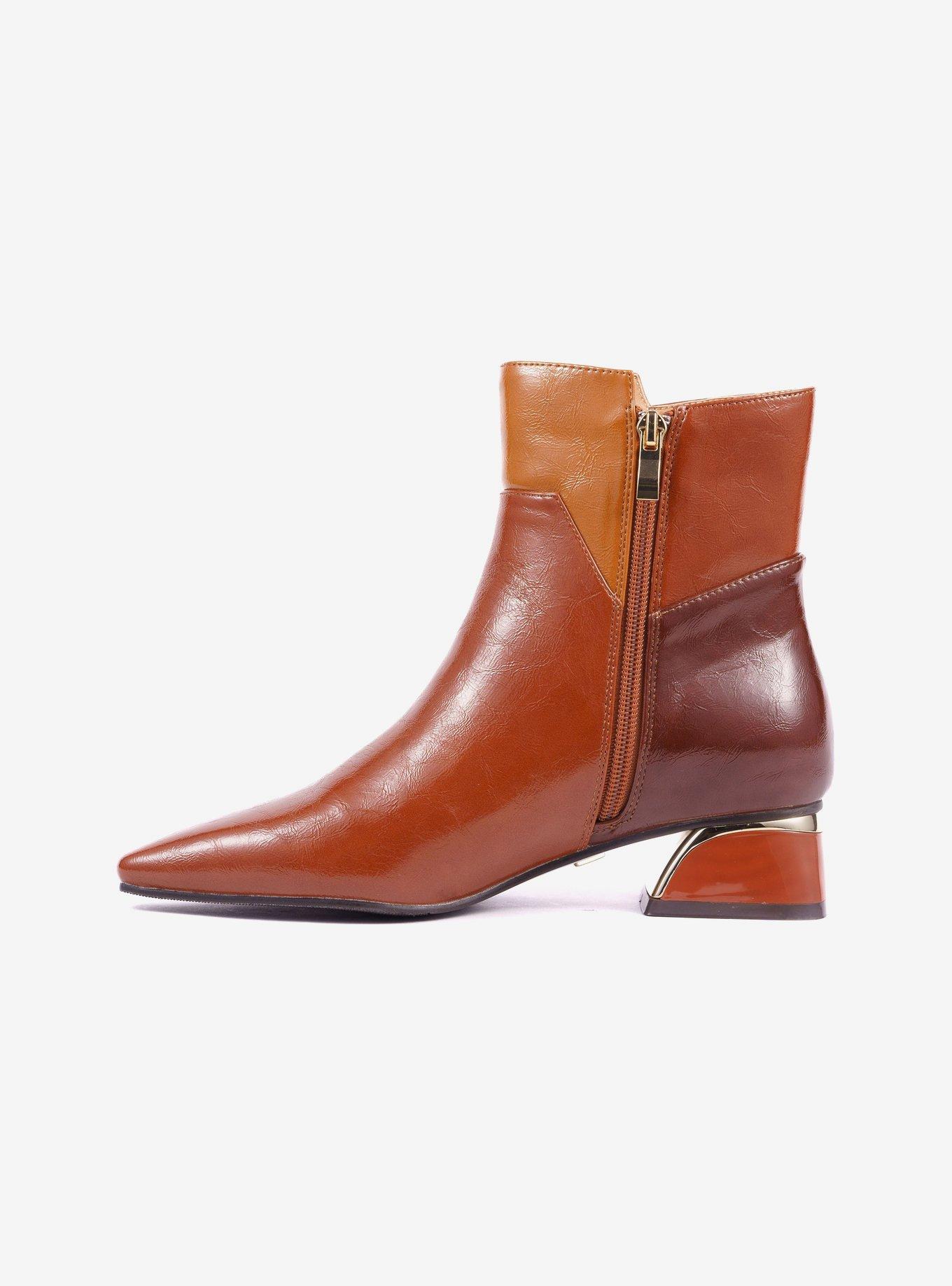 Rudy Brown Patchwork Bootie, BROWN, alternate - view 5
