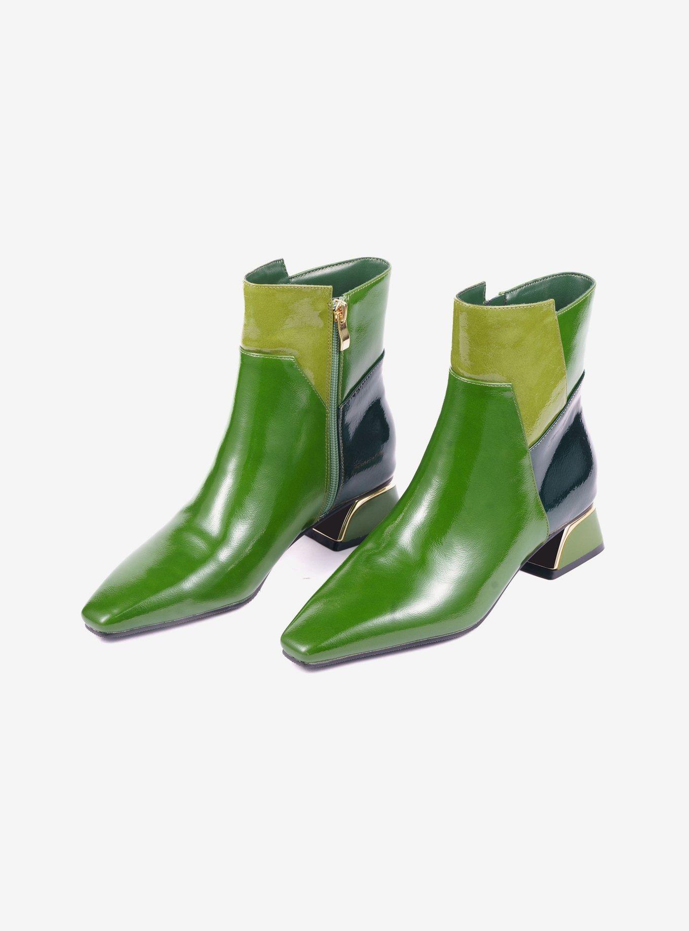 Rudy Green Patchwork Bootie, GREEN, alternate - view 2