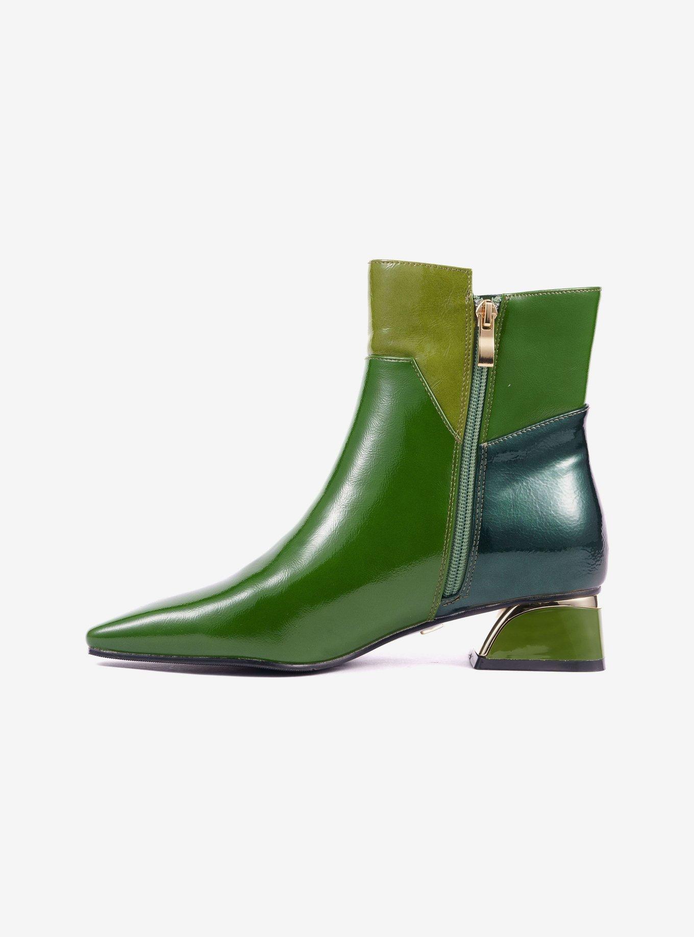 Rudy Green Patchwork Bootie, GREEN, alternate - view 5