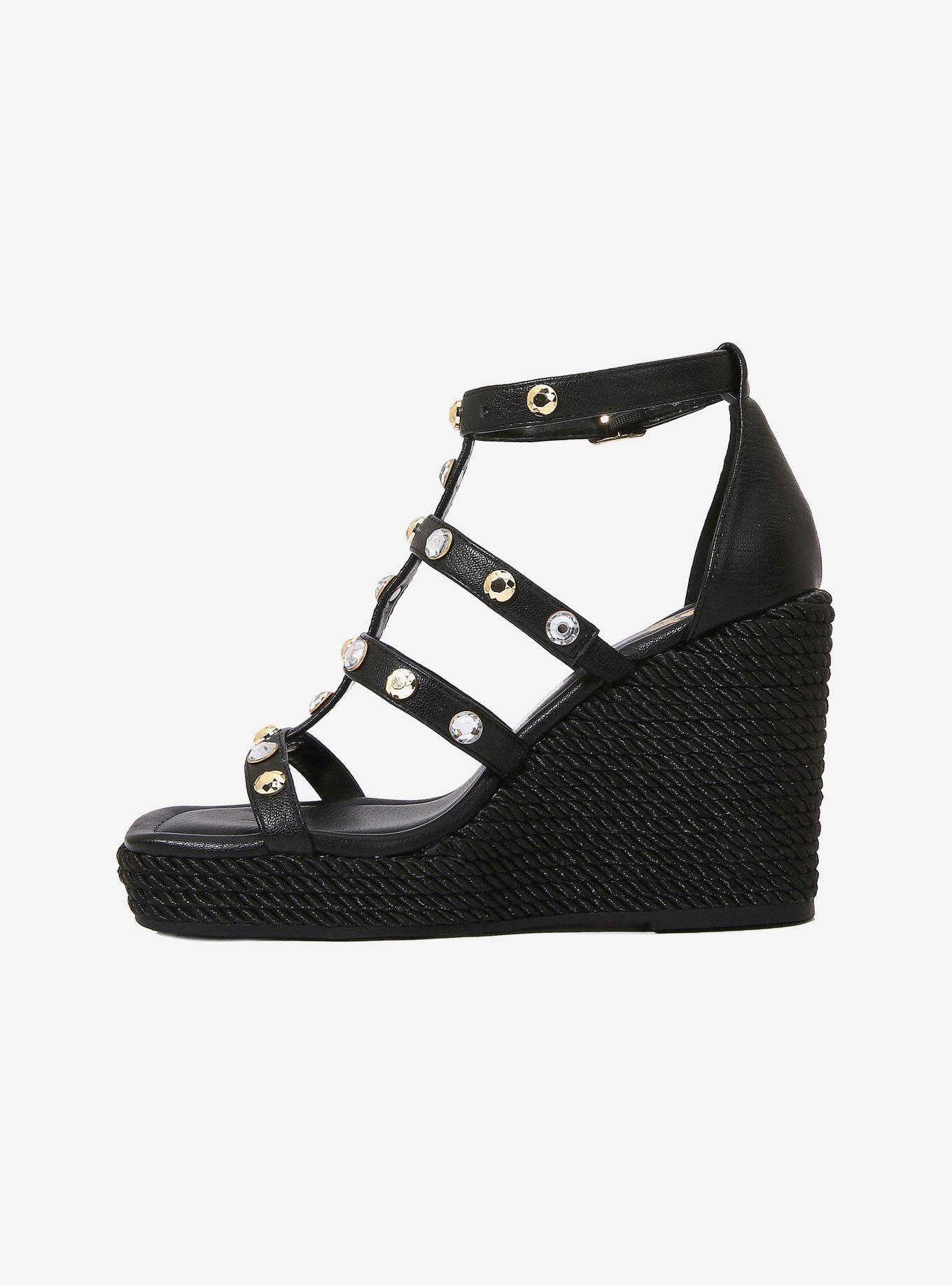Panda Black Strap Wedge, BLACK, alternate - view 5