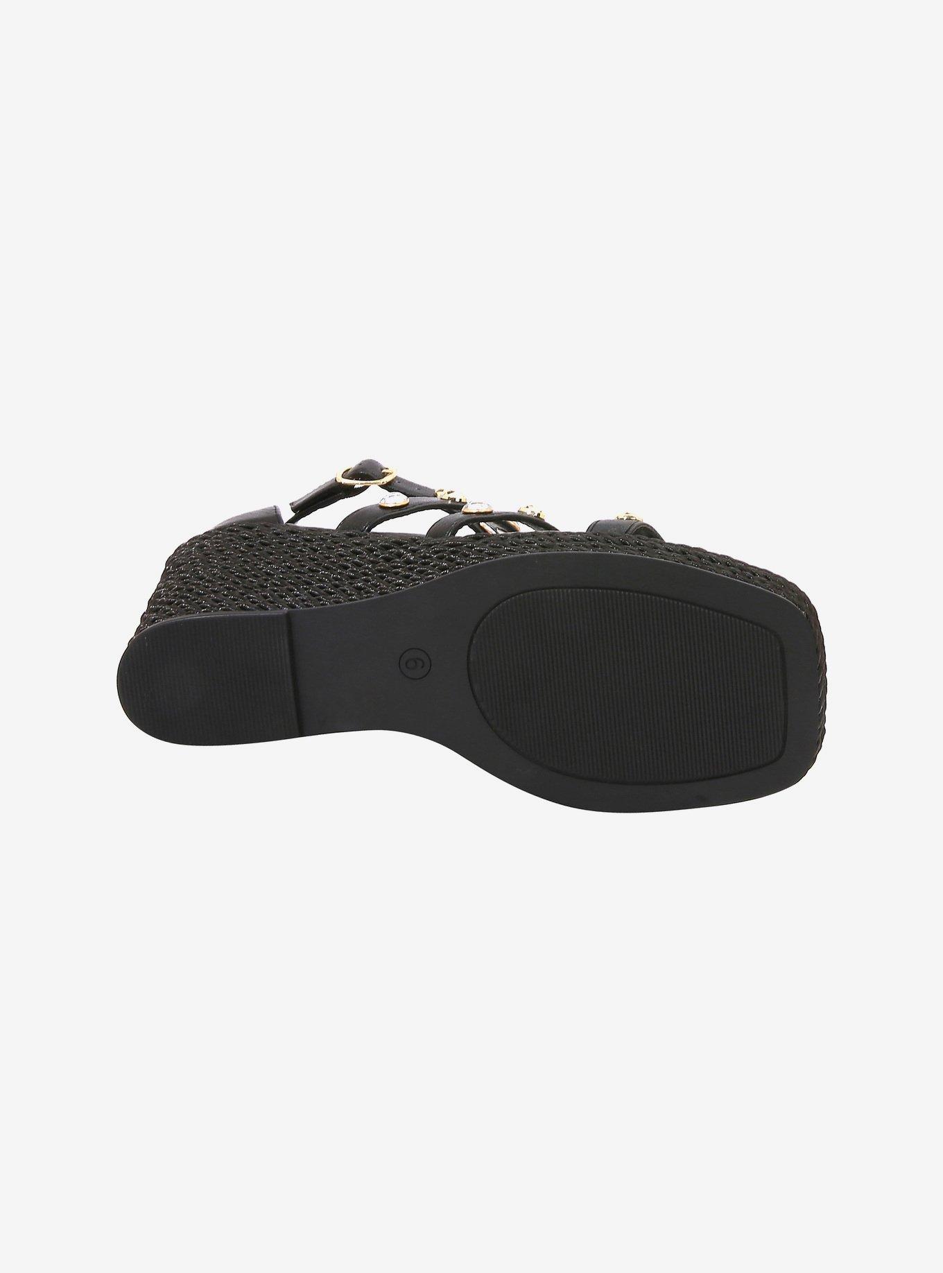Panda Black Strap Wedge, BLACK, alternate - view 6