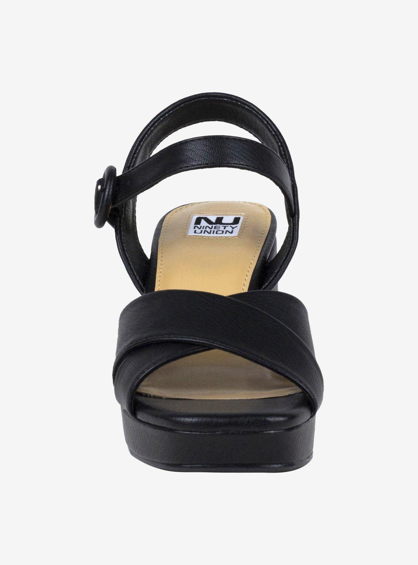 Emely Black Platform Sandal, BLACK, alternate - view 3
