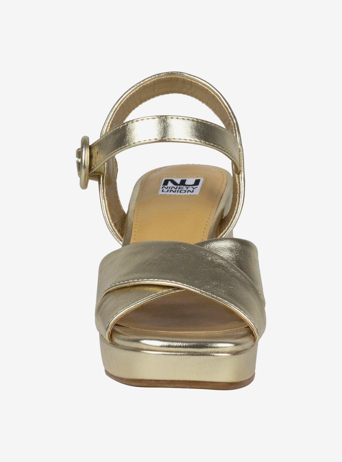 Emely Gold Platform Sandal, GOLD, alternate - view 3
