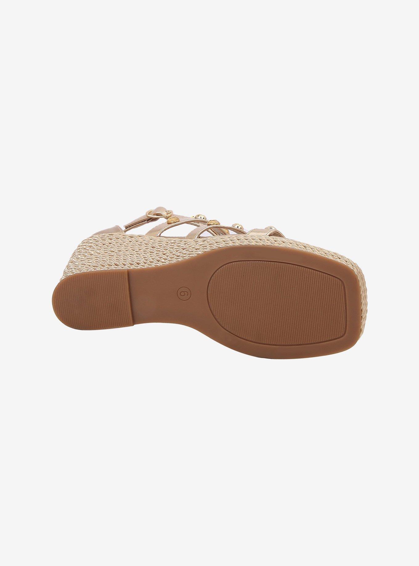 Panda Gold Strap Wedge, GOLD, alternate - view 6