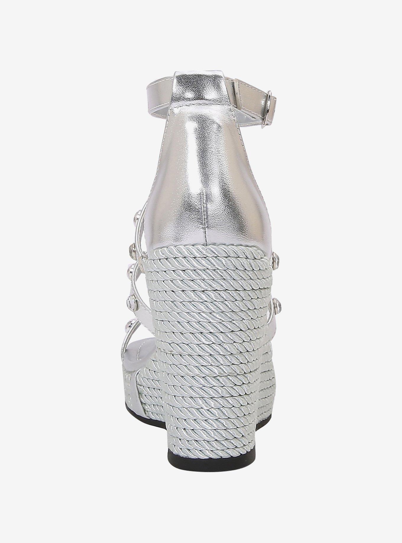 Panda Silver Strap Wedge, SILVER, alternate - view 4