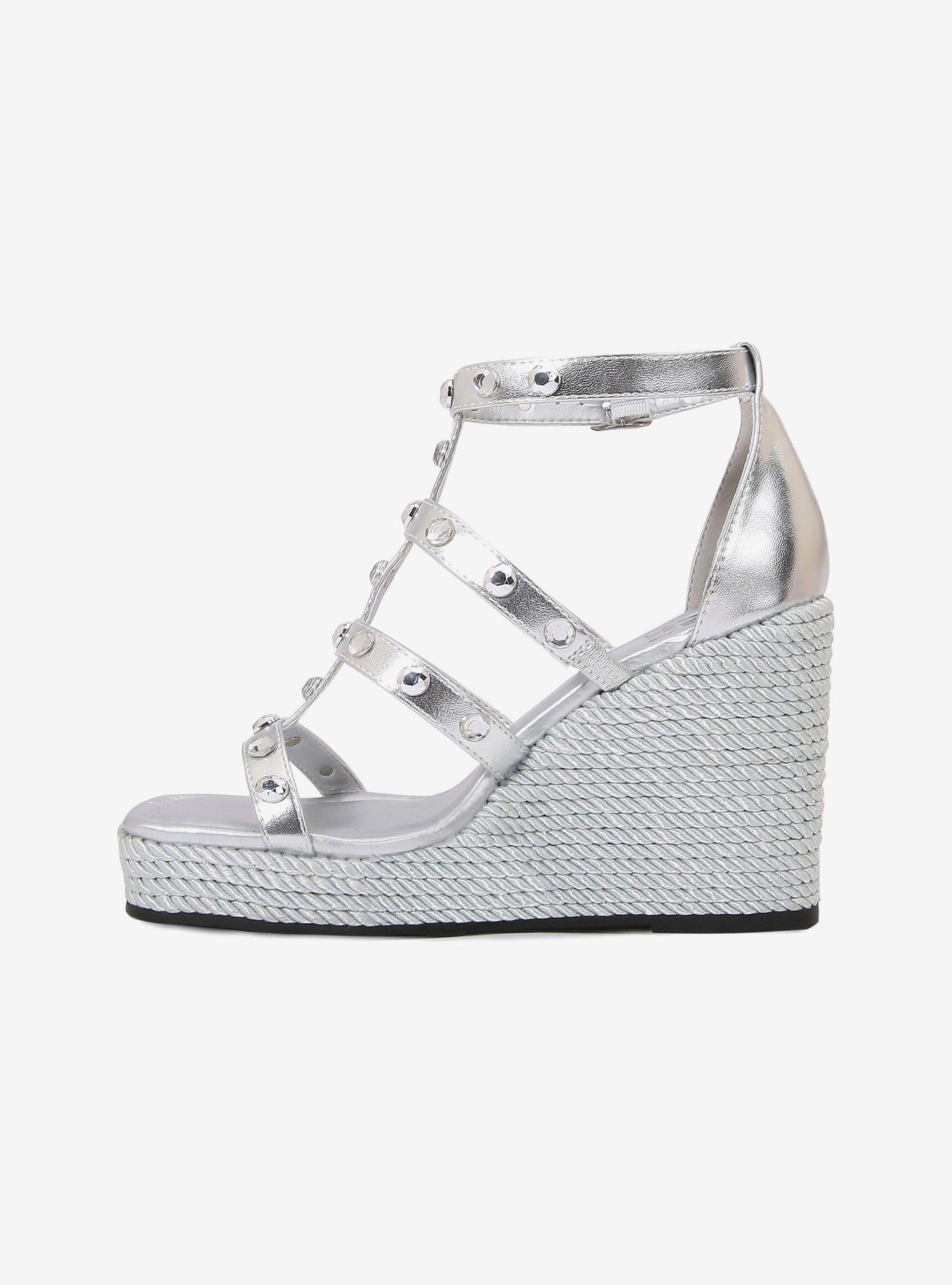 Panda Silver Strap Wedge, SILVER, alternate - view 5