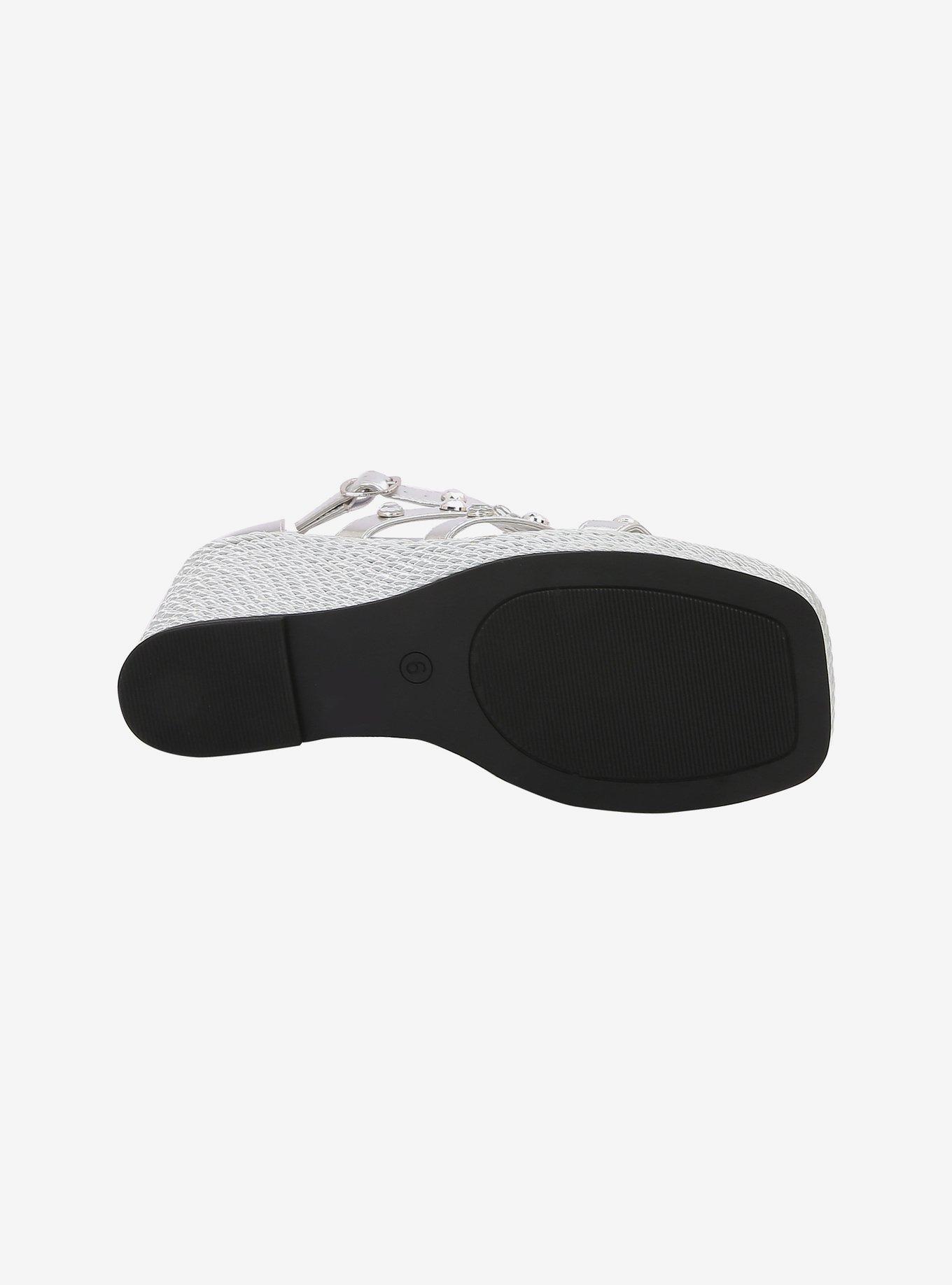 Panda Silver Strap Wedge, SILVER, alternate - view 6