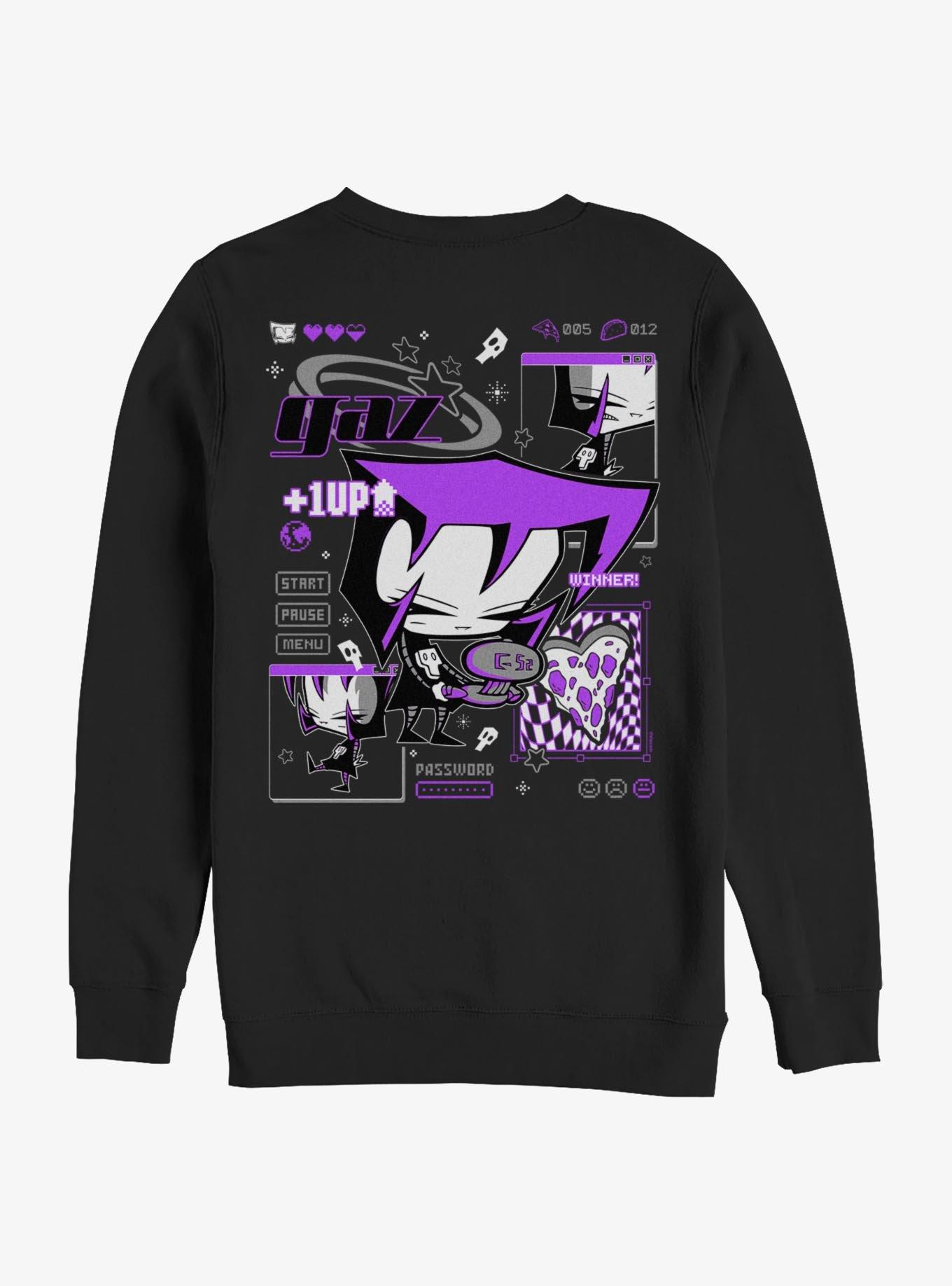 Invader ZIM Gaz Game Slave 2 Winner Sweatshirt Hot Topic Exclusive, BLACK, alternate - view 2