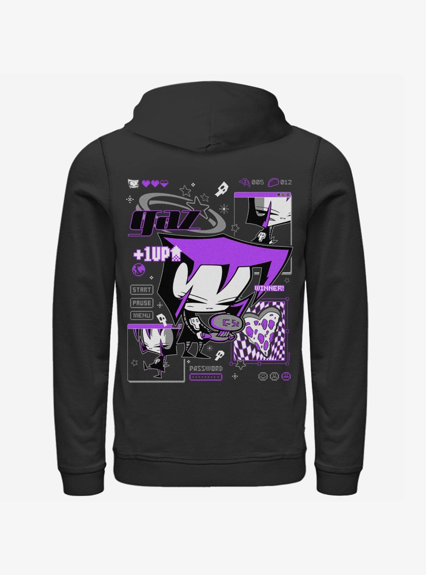 Invader ZIM Gaz Game Slave 2 Winner Hoodie Hot Topic Exclusive, BLACK, alternate - view 2