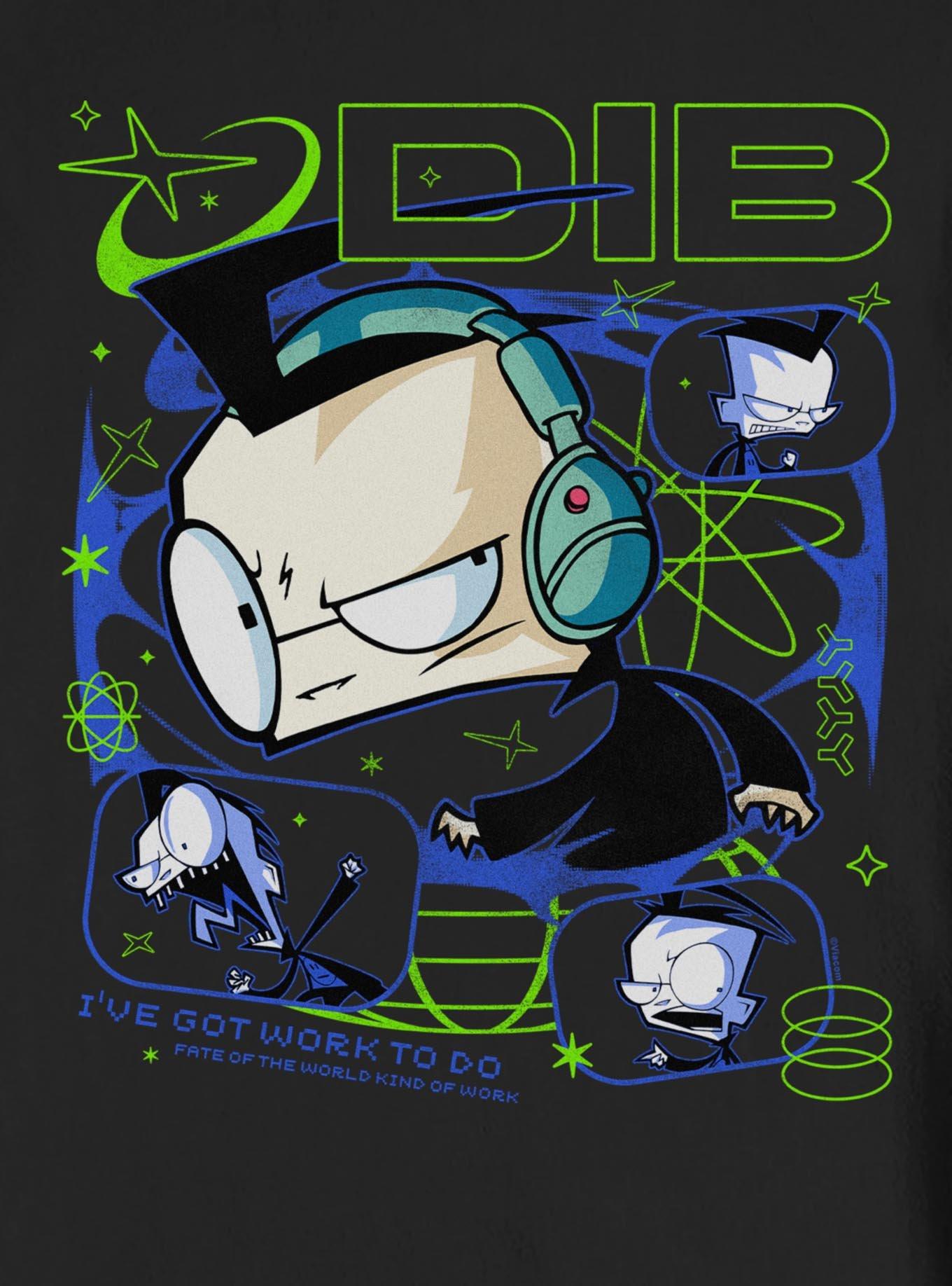 Invader ZIM Dib Tech Sweatshirt Hot Topic Exclusive, BLACK, alternate - view 4