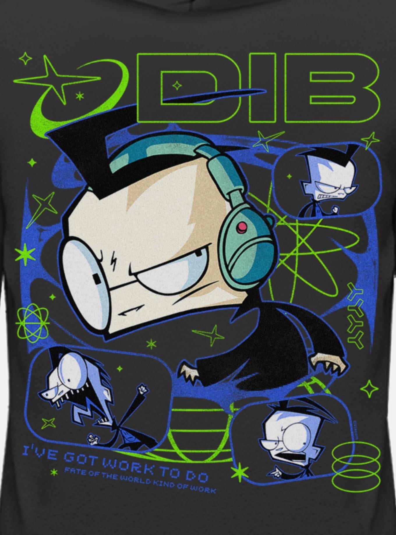 Invader ZIM Dib Tech Hoodie Hot Topic Exclusive, BLACK, alternate - view 4