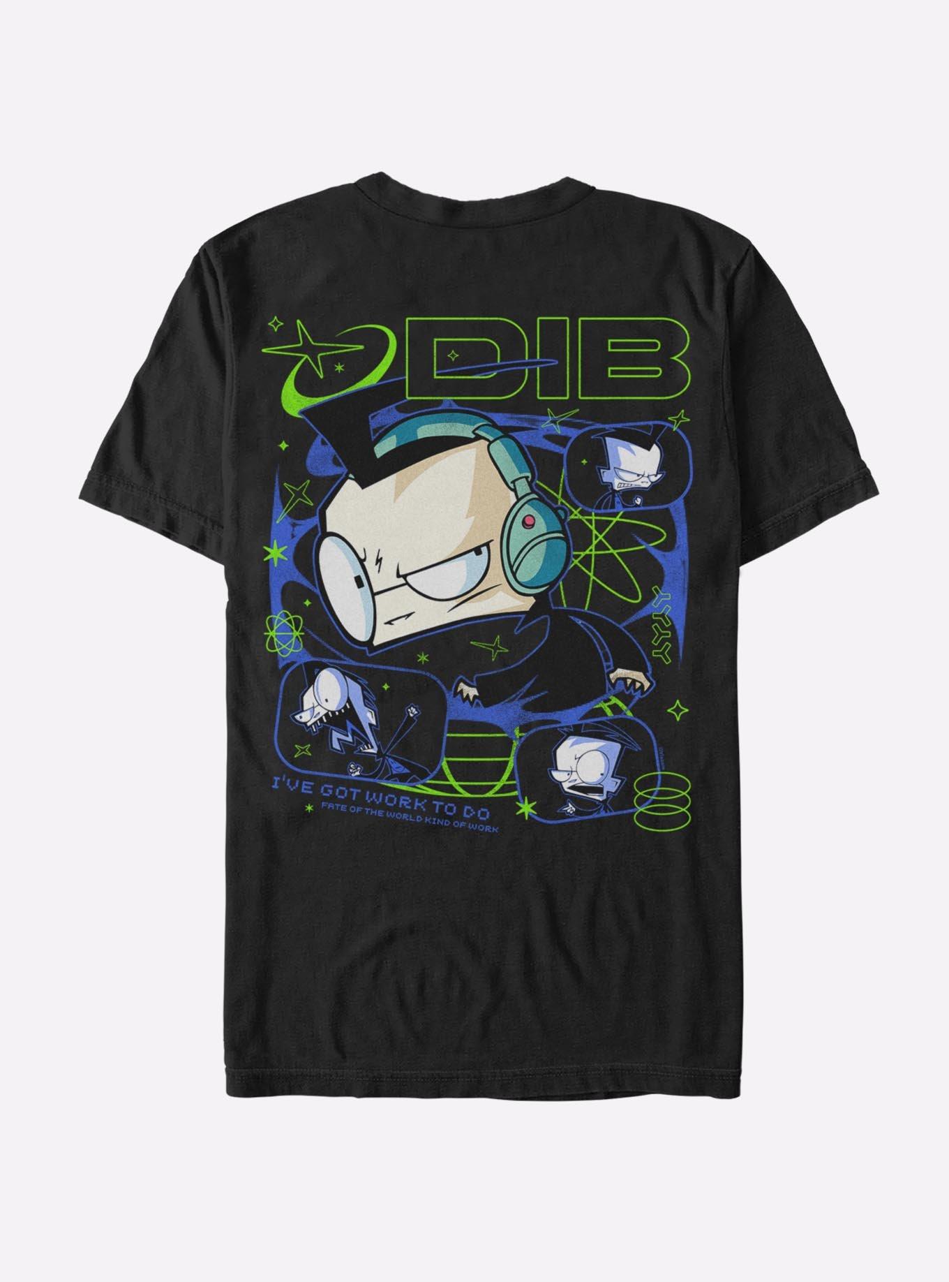 Invader ZIM Dib Tech T-Shirt Hot Topic Exclusive, BLACK, alternate - view 2