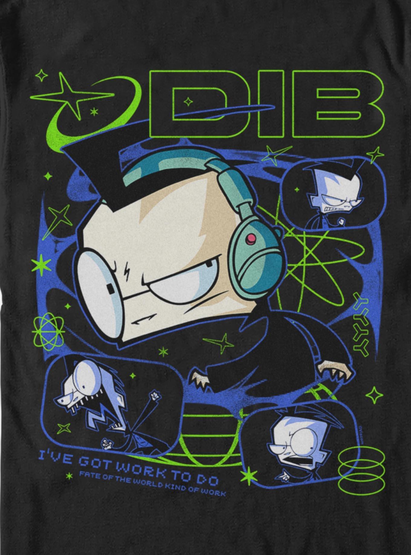Invader ZIM Dib Tech T-Shirt Hot Topic Exclusive, BLACK, alternate - view 4