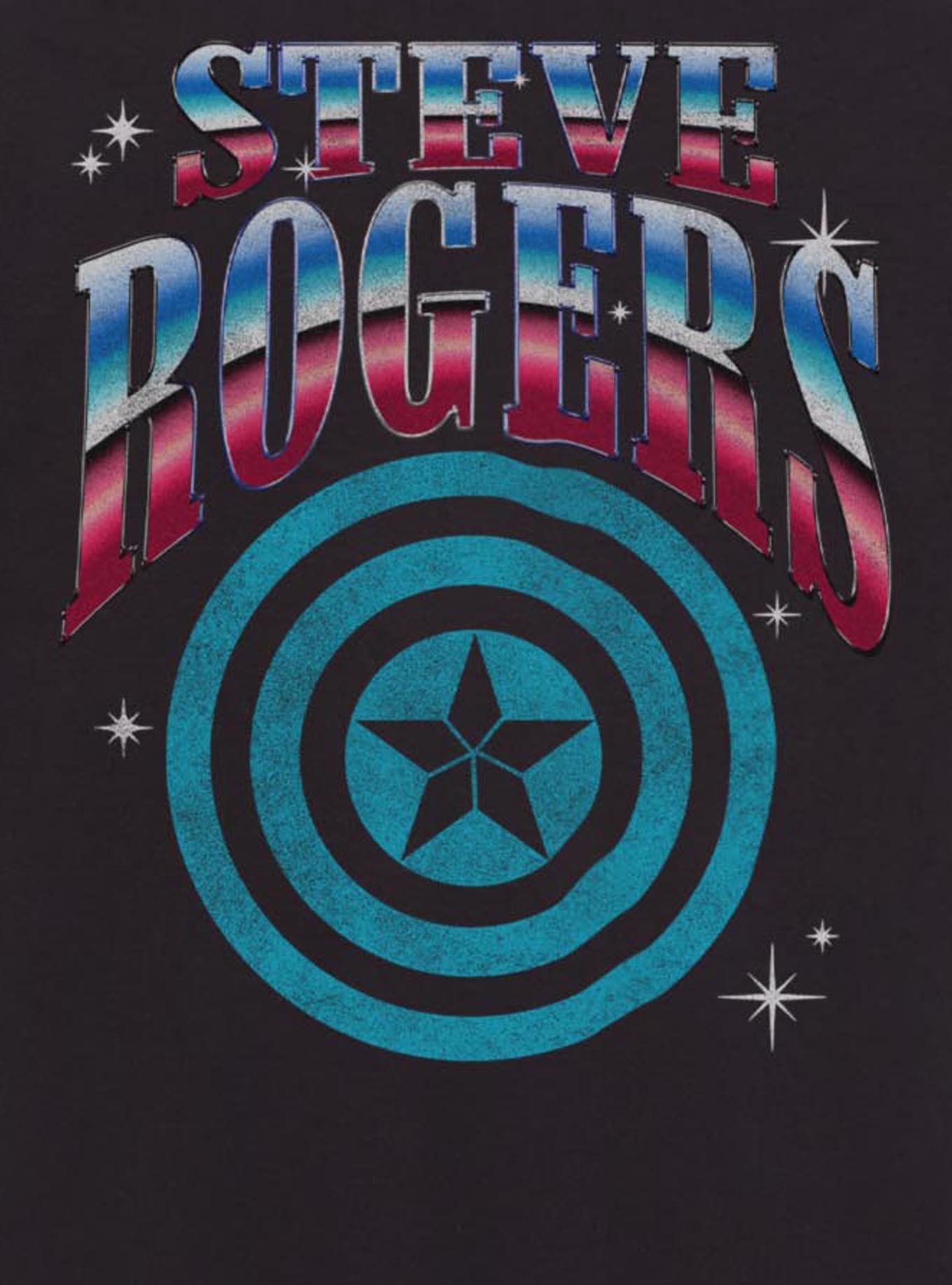 Marvel Avengers: Endgame Captain America Steve Rogers T-Shirt, BLACK, alternate - view 4