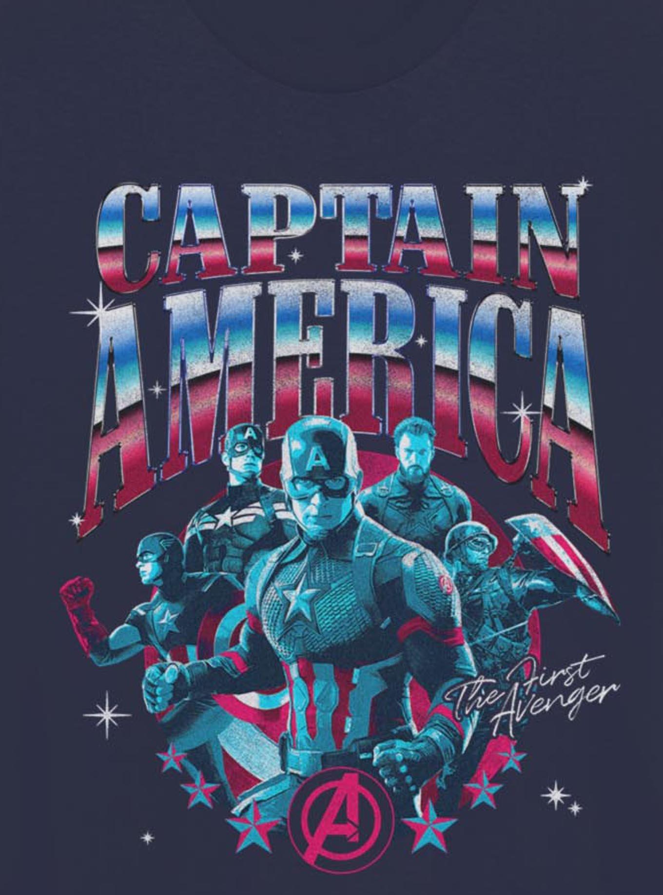 Marvel Avengers: Endgame Captain America Steve Rogers T-Shirt, NAVY, alternate - view 3