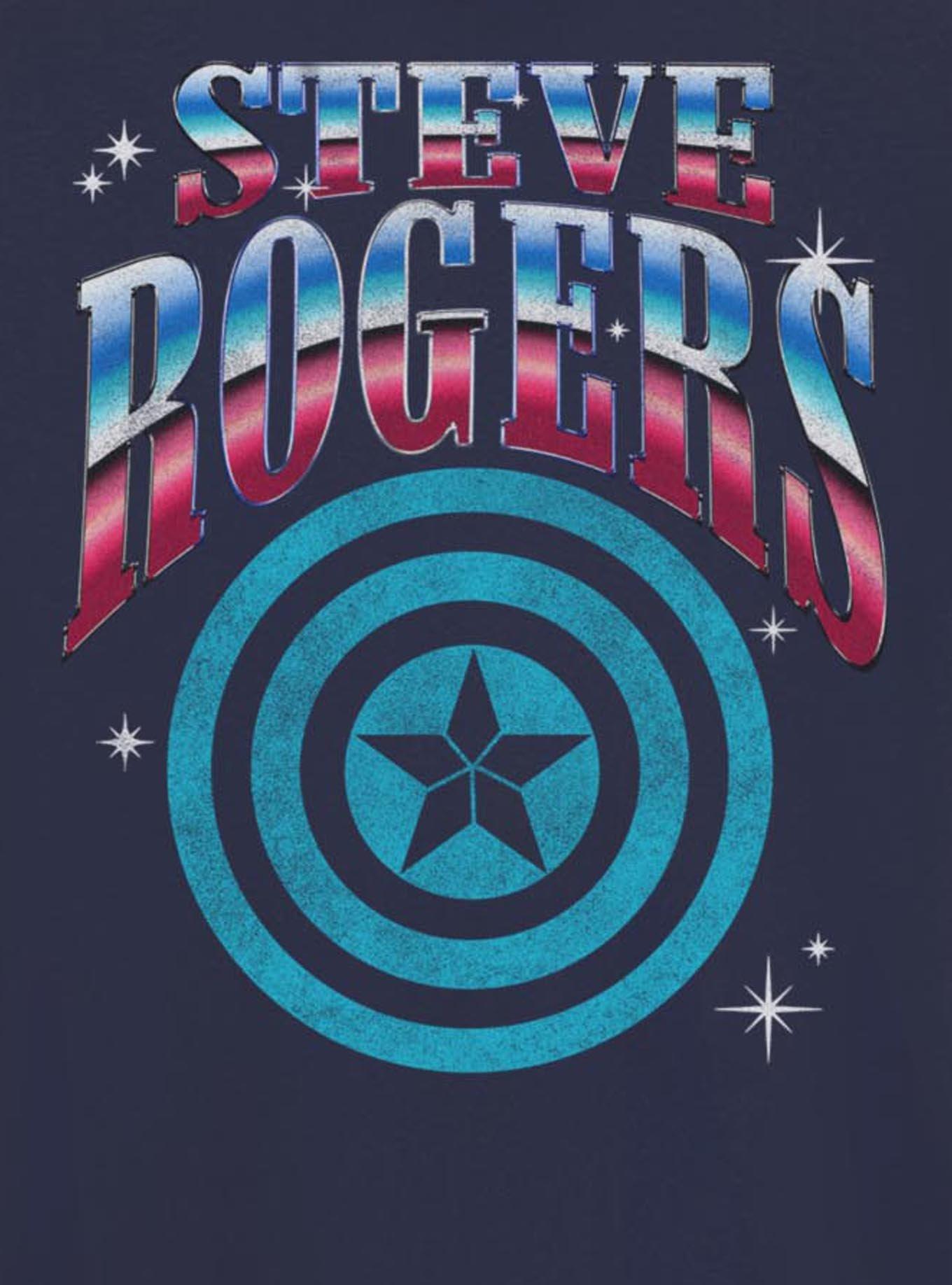 Marvel Avengers: Endgame Captain America Steve Rogers T-Shirt, NAVY, alternate - view 4