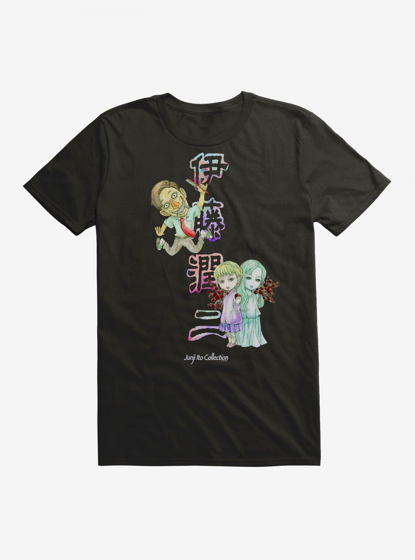 Junji Ito SD Art Characters Scattered T-Shirt, BLACK, alternate - view 2