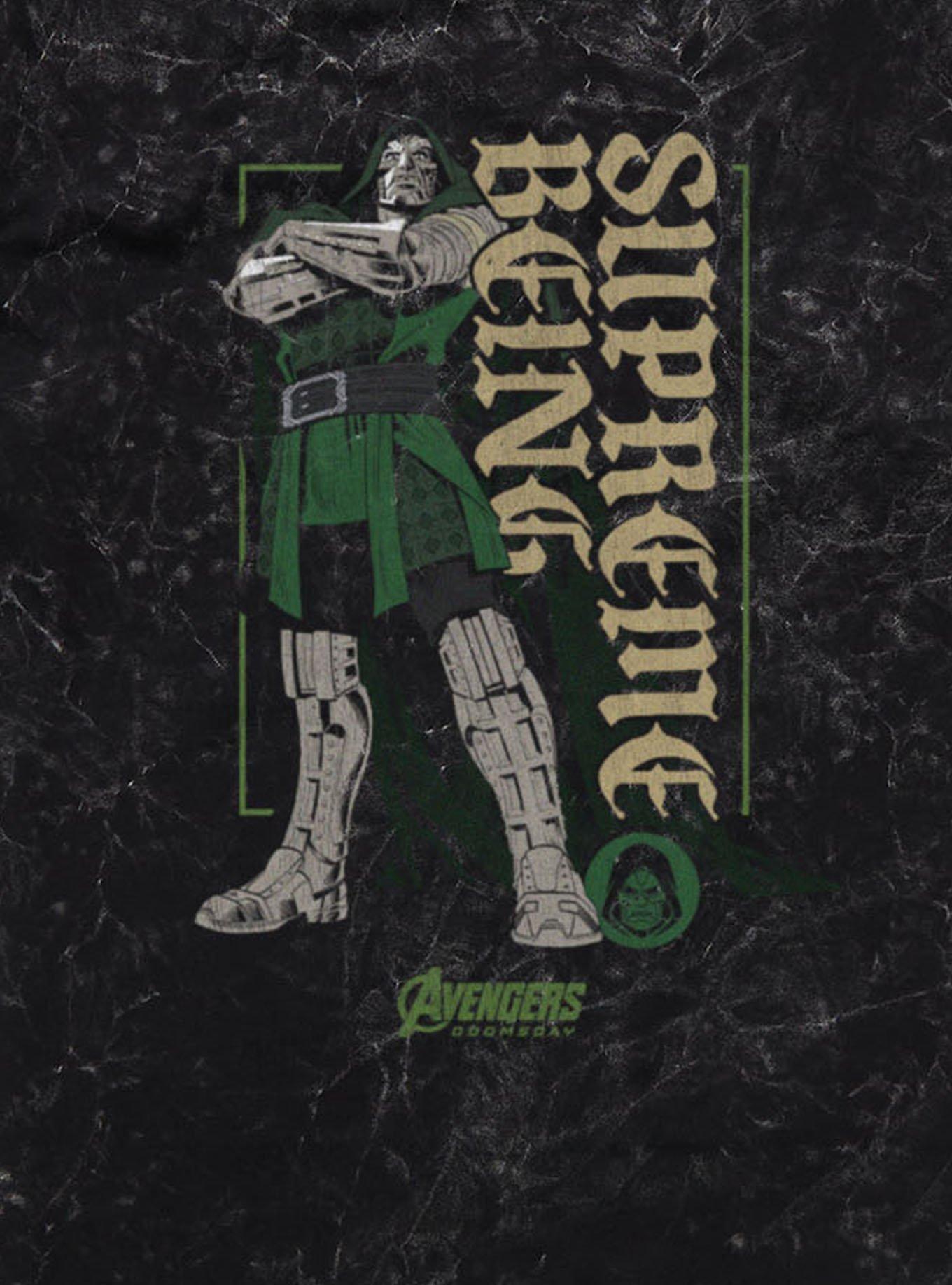 Marvel Avengers Doomsday Supreme Being Stance Mineral Wash T-Shirt BoxLunch Exclusive, BLACK MINERAL WASH, alternate - view 2