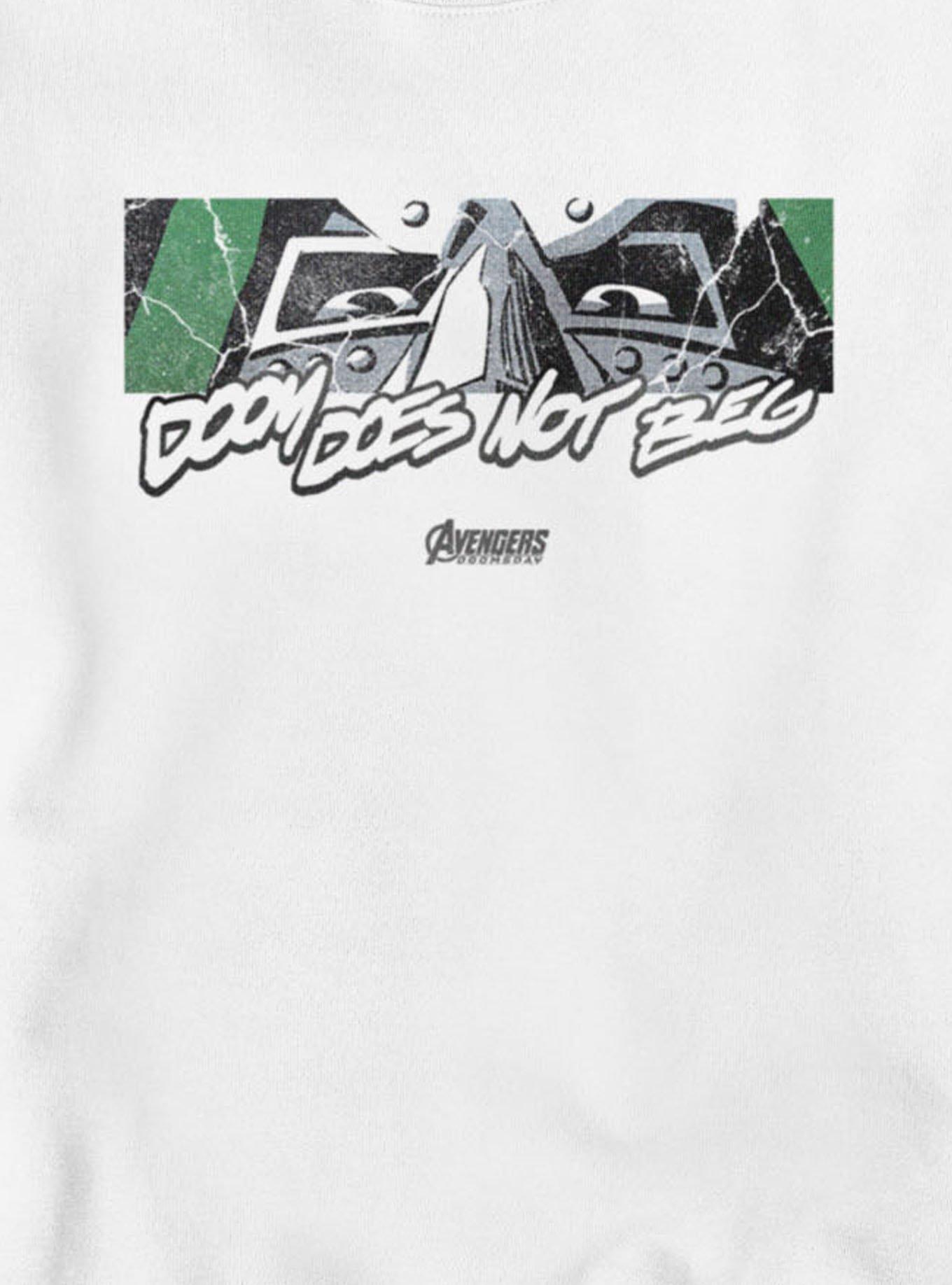 Marvel Avengers Doomsday Eyes Doom Does Not Beg Sweatshirt BoxLunch Exclusive, , alternate - view 2