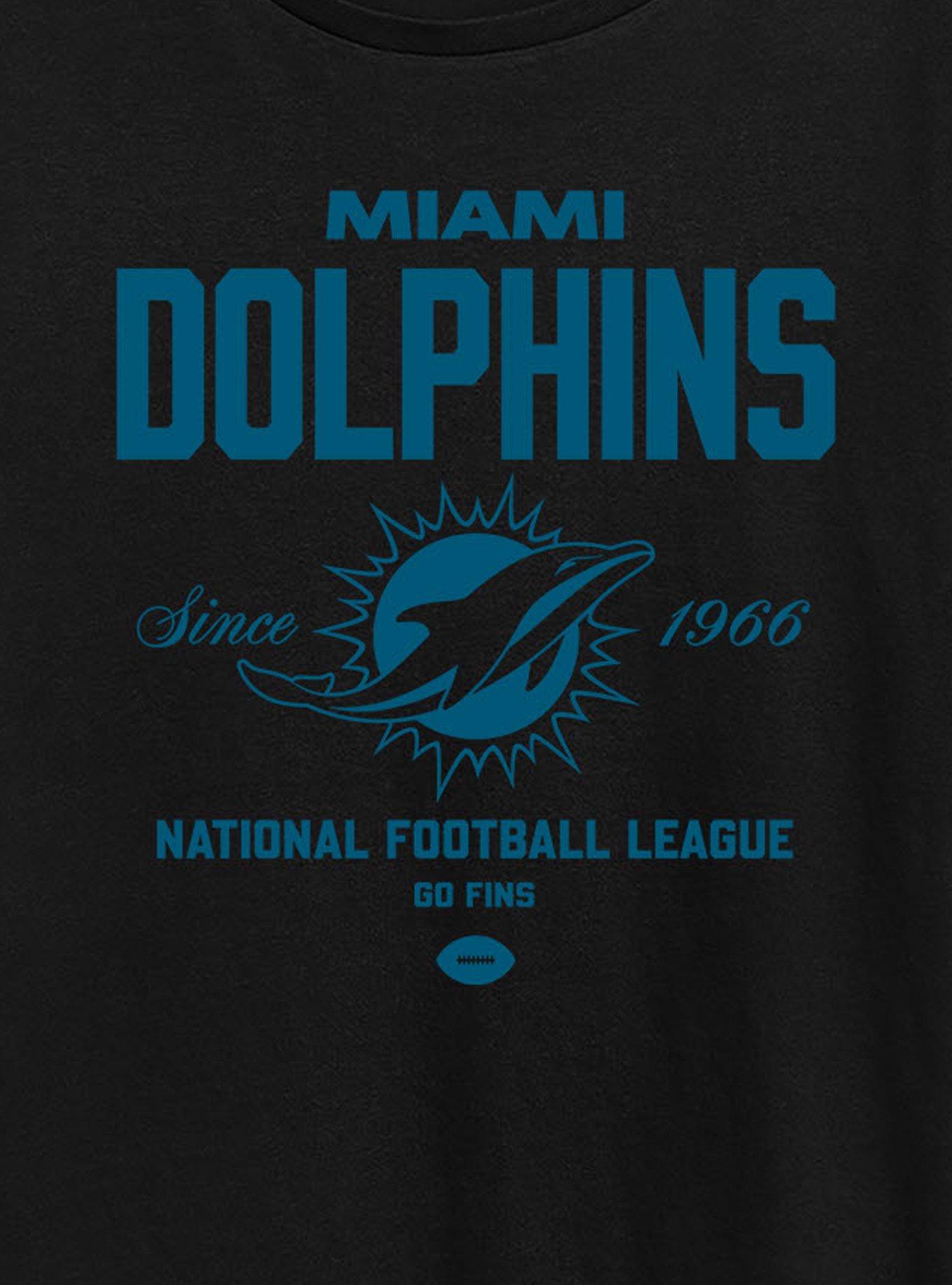NFL Miami Dolphins Bold League Girls T-Shirt, BLACK, alternate - view 2
