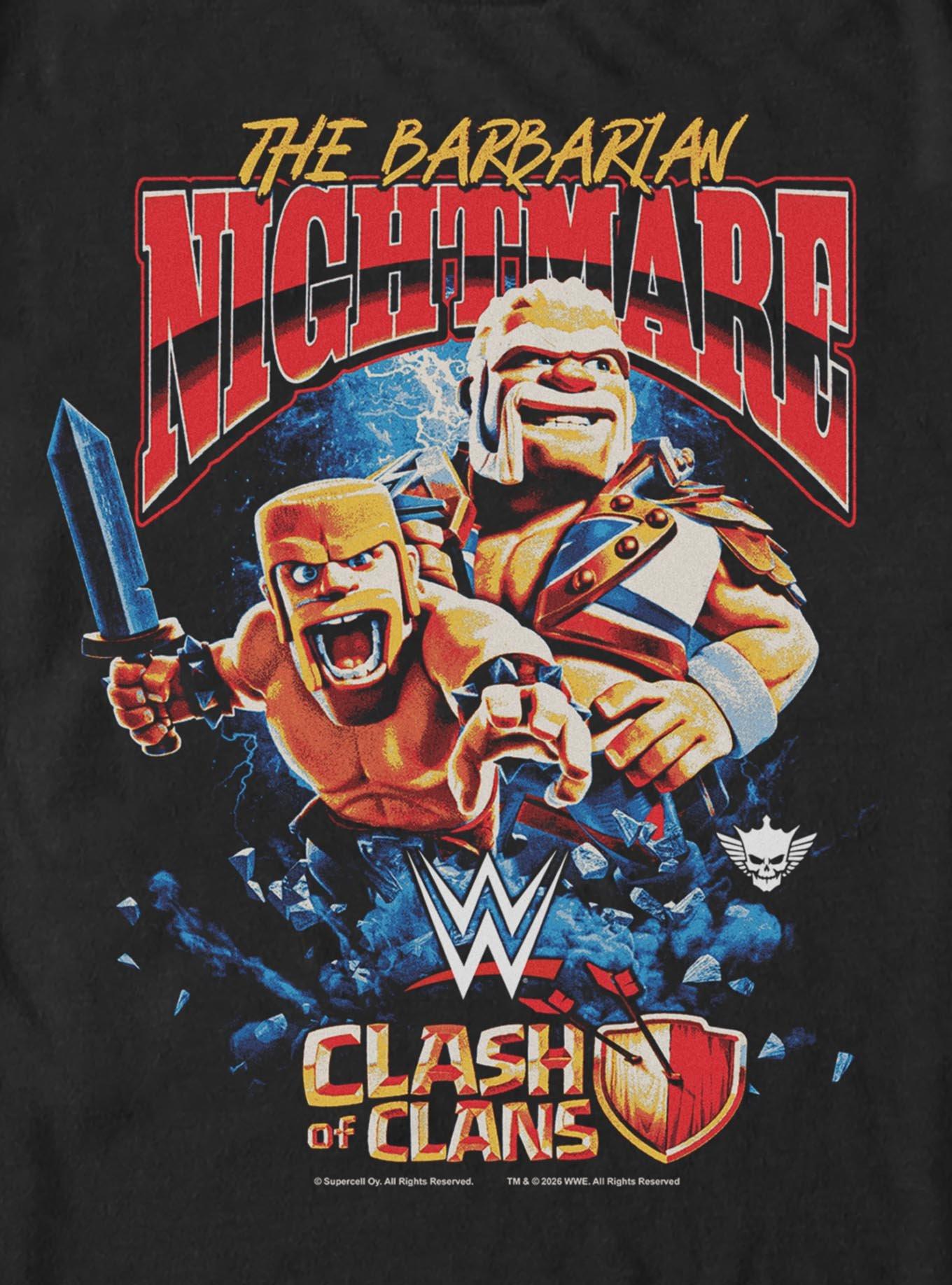 WWE x Clash Of Clans The Barbarian Nightmare T-Shirt, BLACK, alternate - view 2