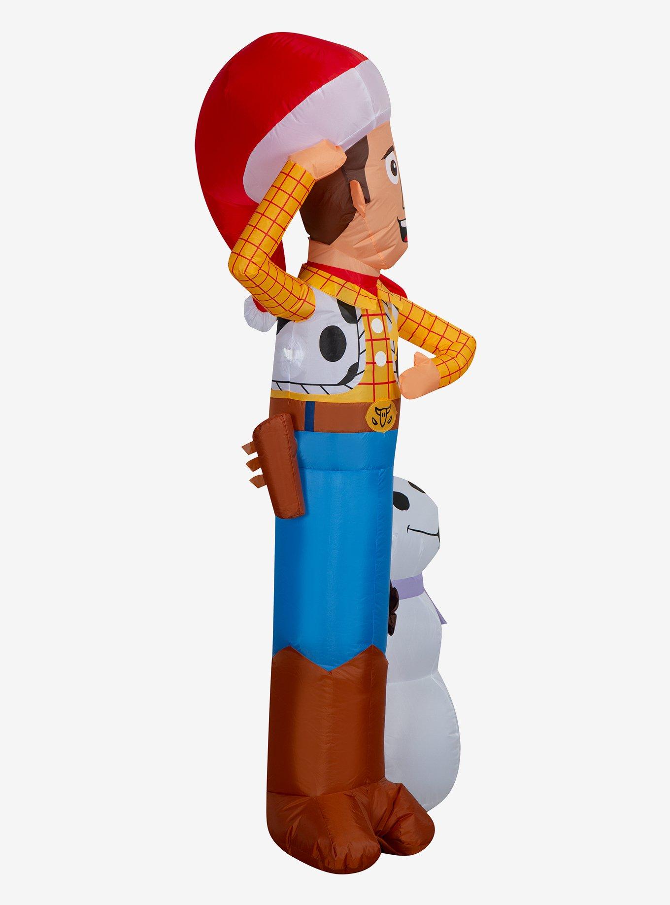 Disney Pixar Toy Story Woody with Snowman Scene Airblown, , alternate - view 3