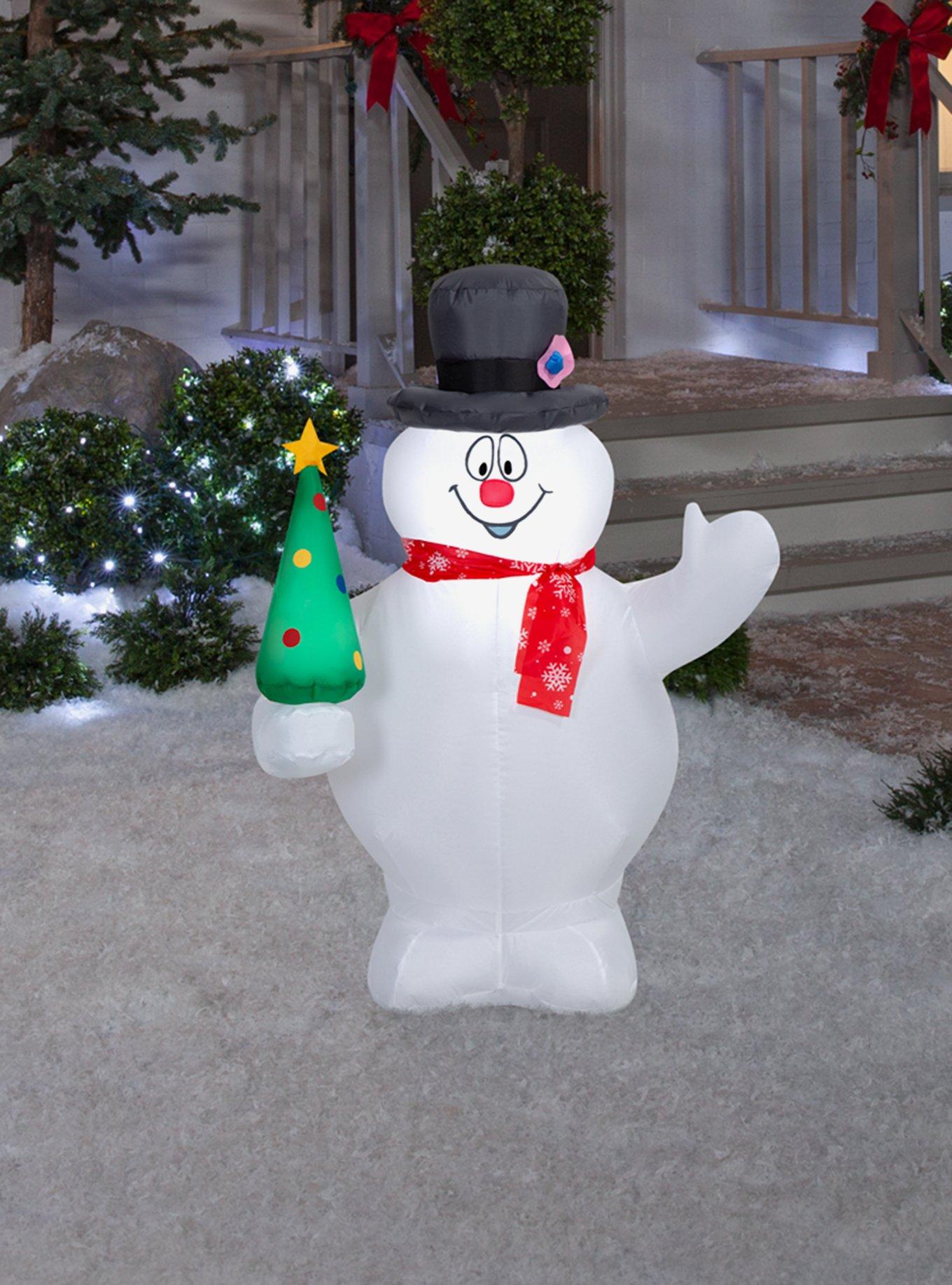 Frosty The Snowman with Tree and Snowflake Scarf Airblown, , alternate - view 2