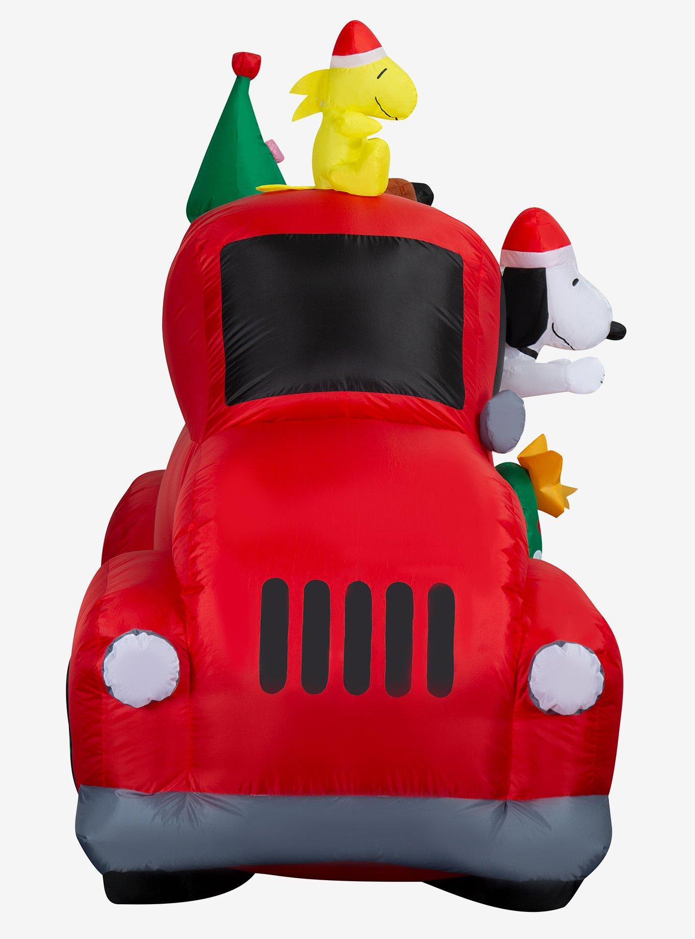 Peanuts Snoopy Driving Truck with Friends Airblown, , alternate - view 3