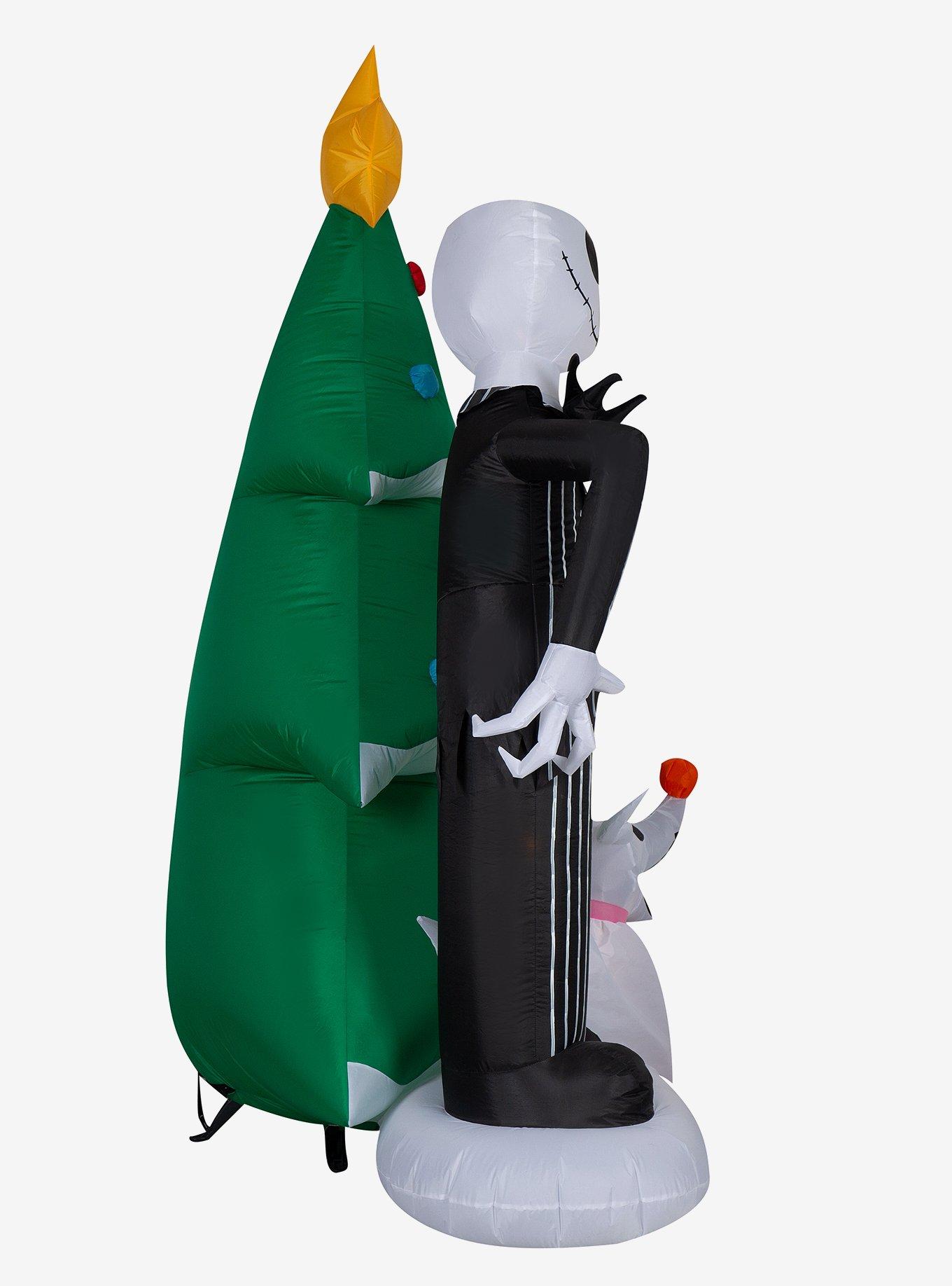 Disney Nightmare Before Christmas Jack & Zero Decorating Tree Airblown, , alternate - view 3