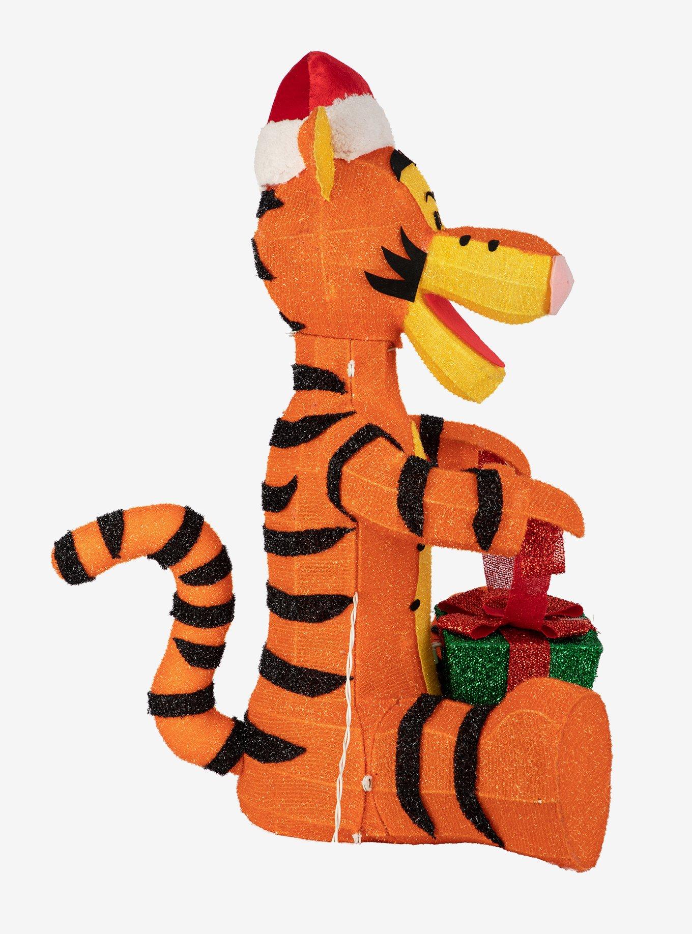 Disney Winnie The Pooh Tigger with Present 28" 3D Lighted Tinsel Sculpture, , alternate - view 3